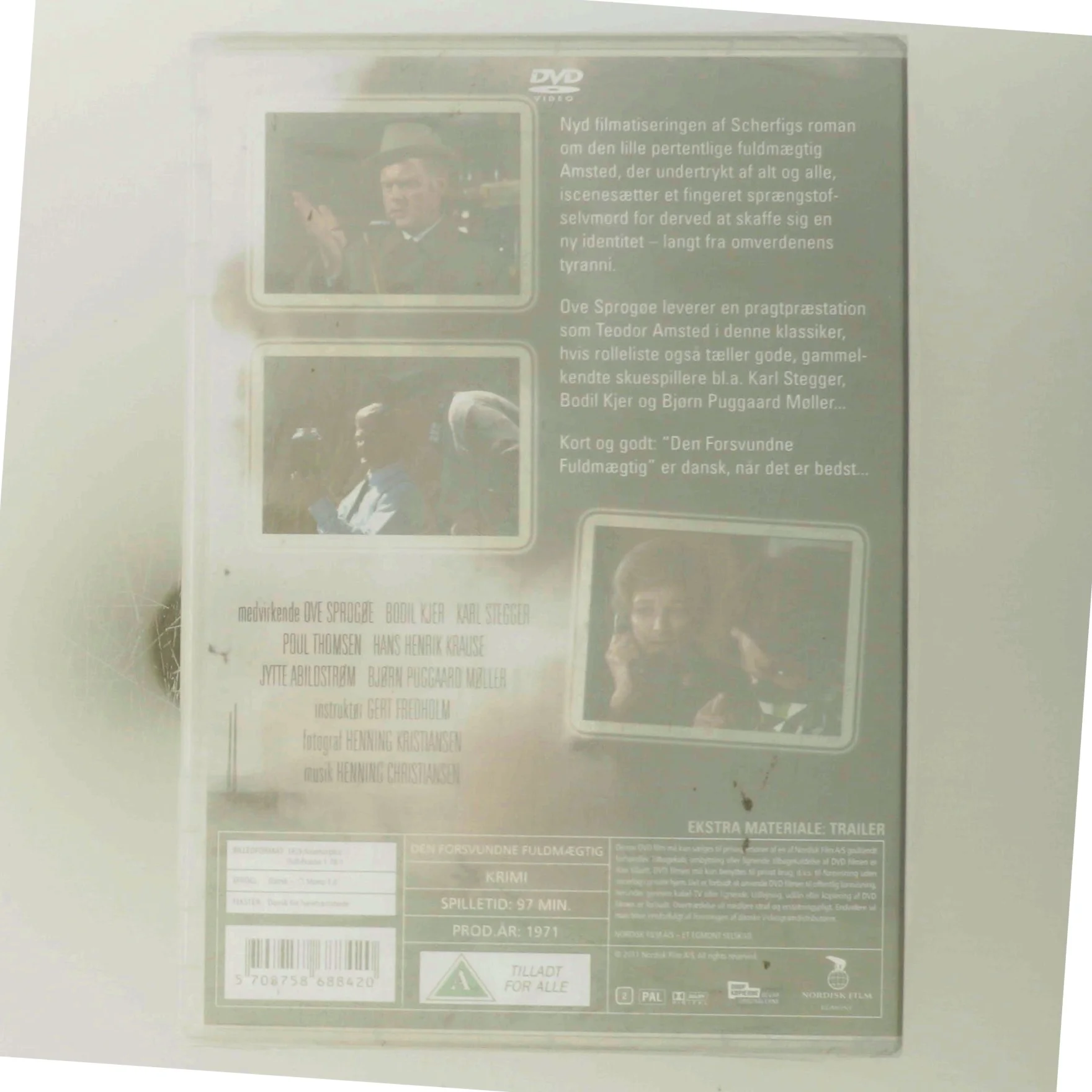 Den Forsvundne Fuldmægtig med Ove Sprogøe (DVD)