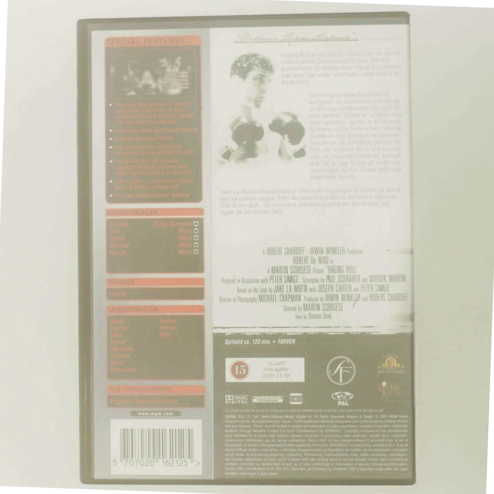 Raging Bull - Tyren fra Bronx (1980) [DVD] med Robert De Niro (DVD)