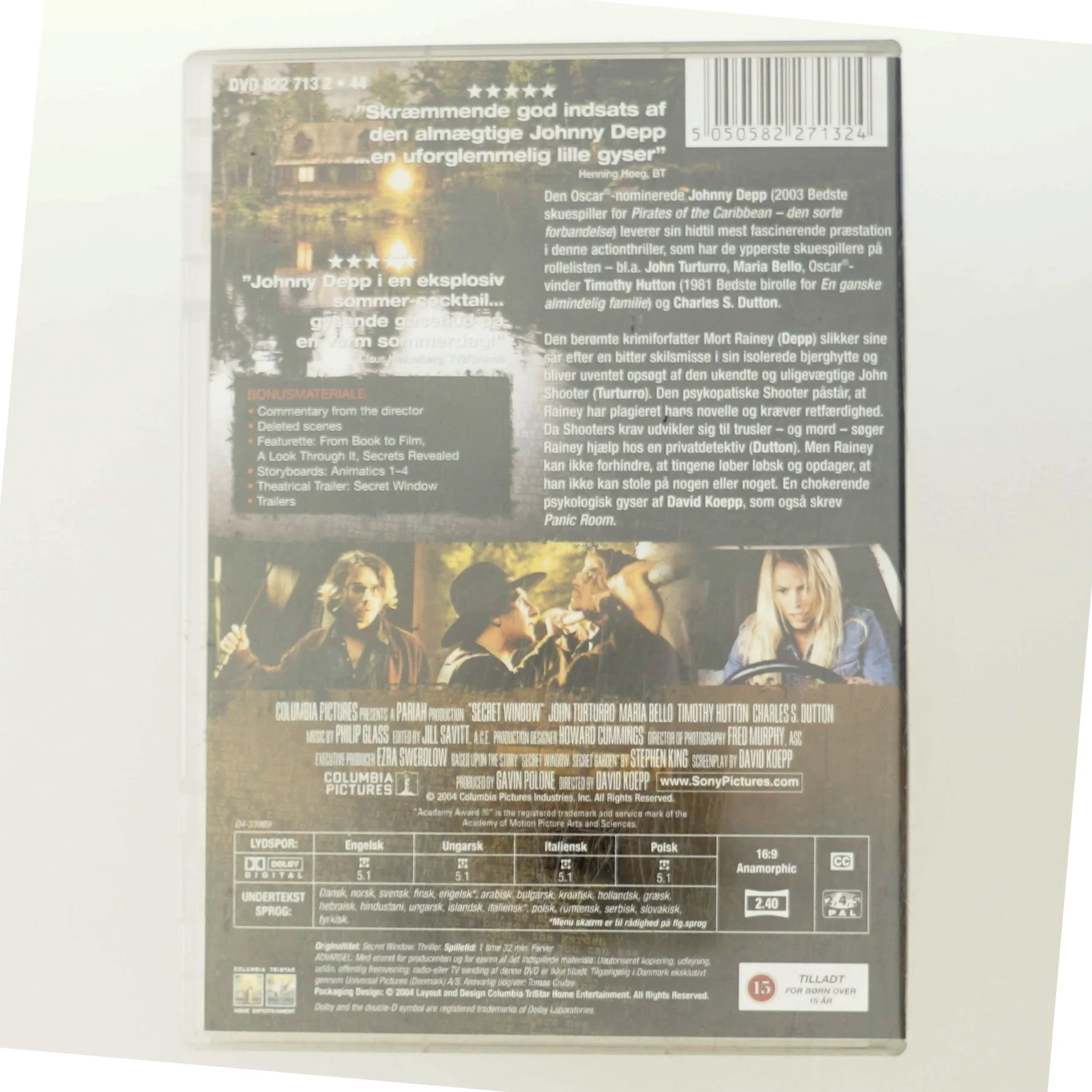 Secret Window med Johnny Depp (DVD)