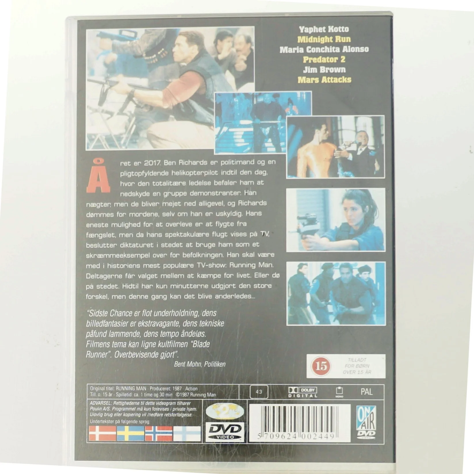 The Running Man (Region 2) (Import) med Arnold Schwarzenegger (DVD)