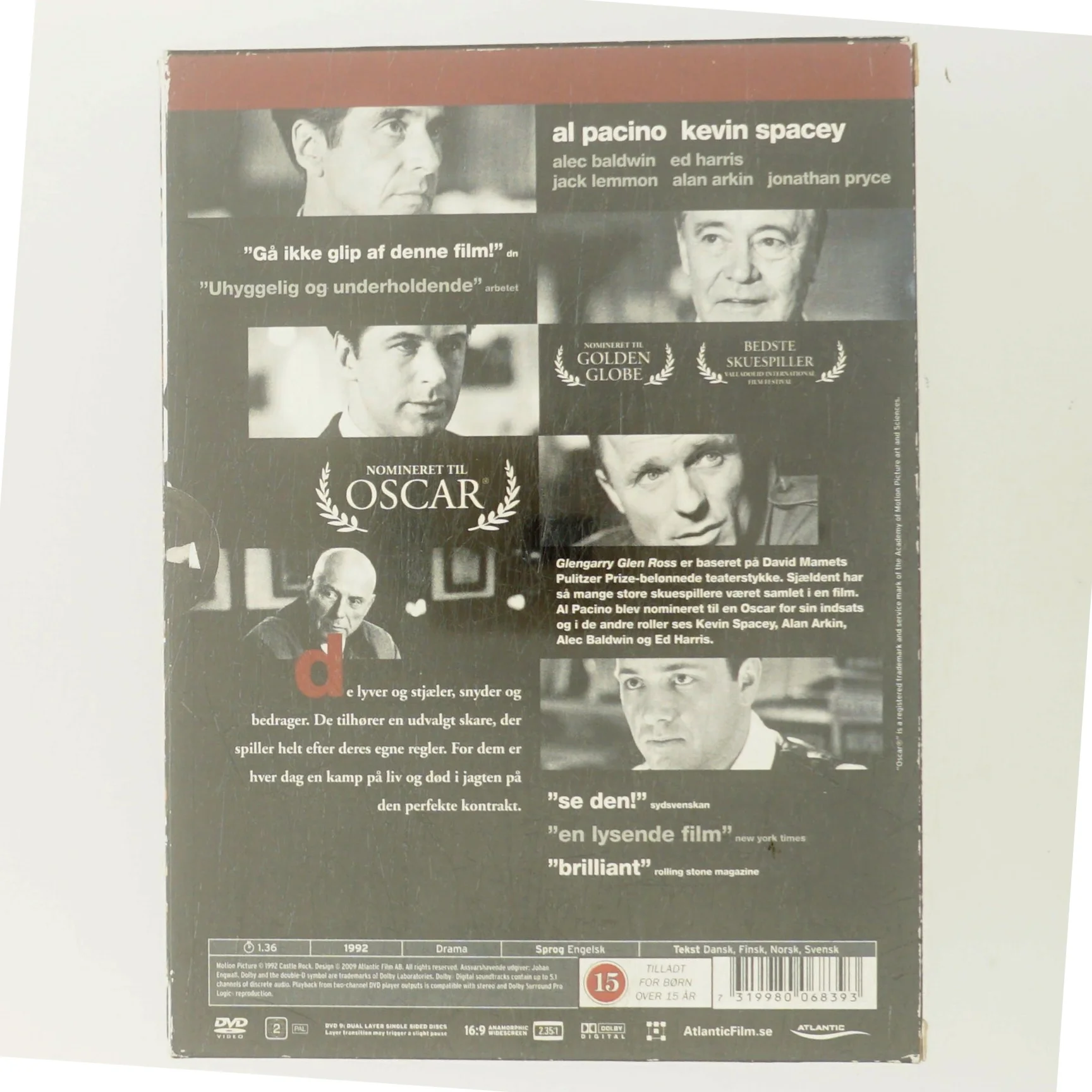 Glengarry Glen Ross DVD fra Muligvis Atlantic Film