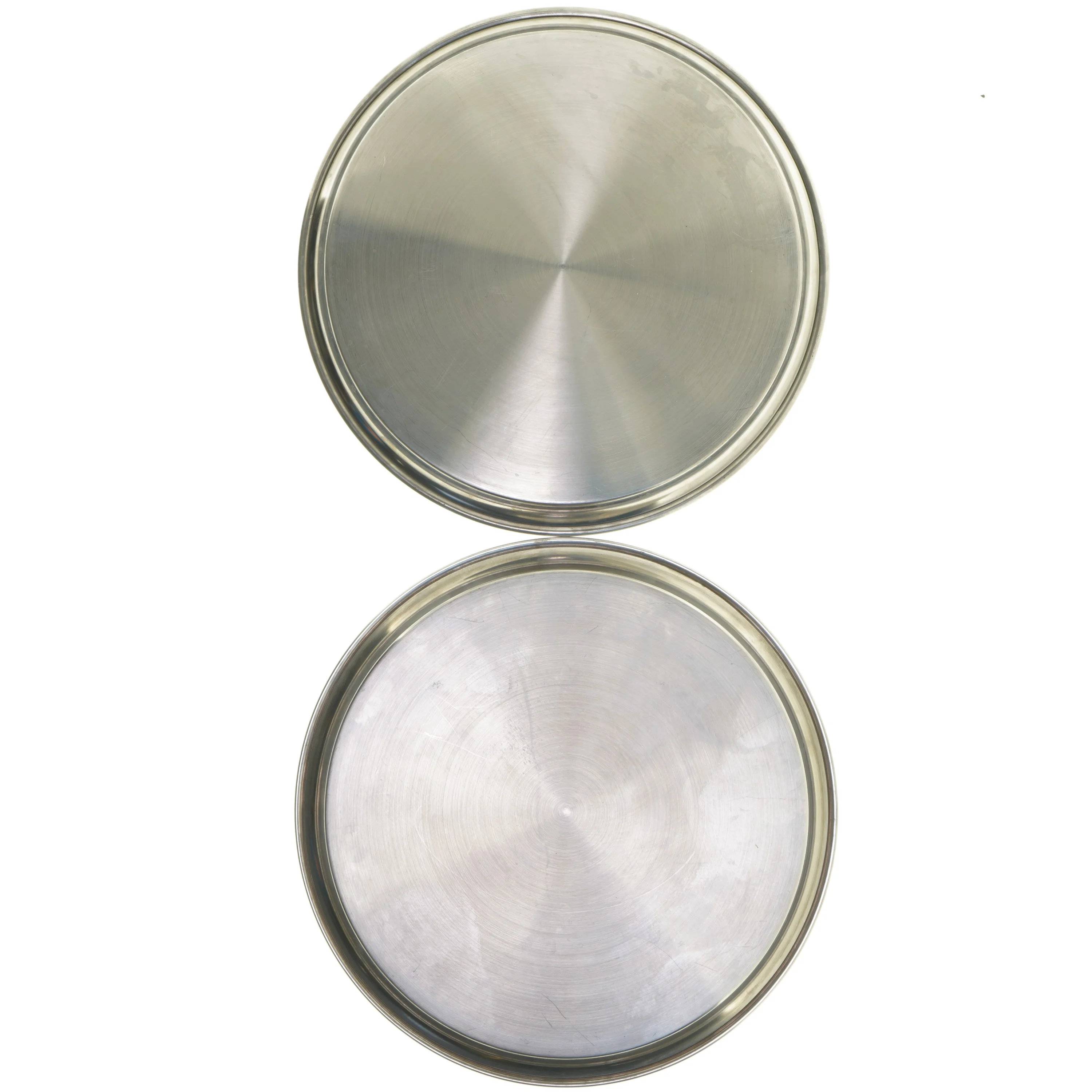 Runde bakker af rustfrit stål (str. Ø 29,5 cm)