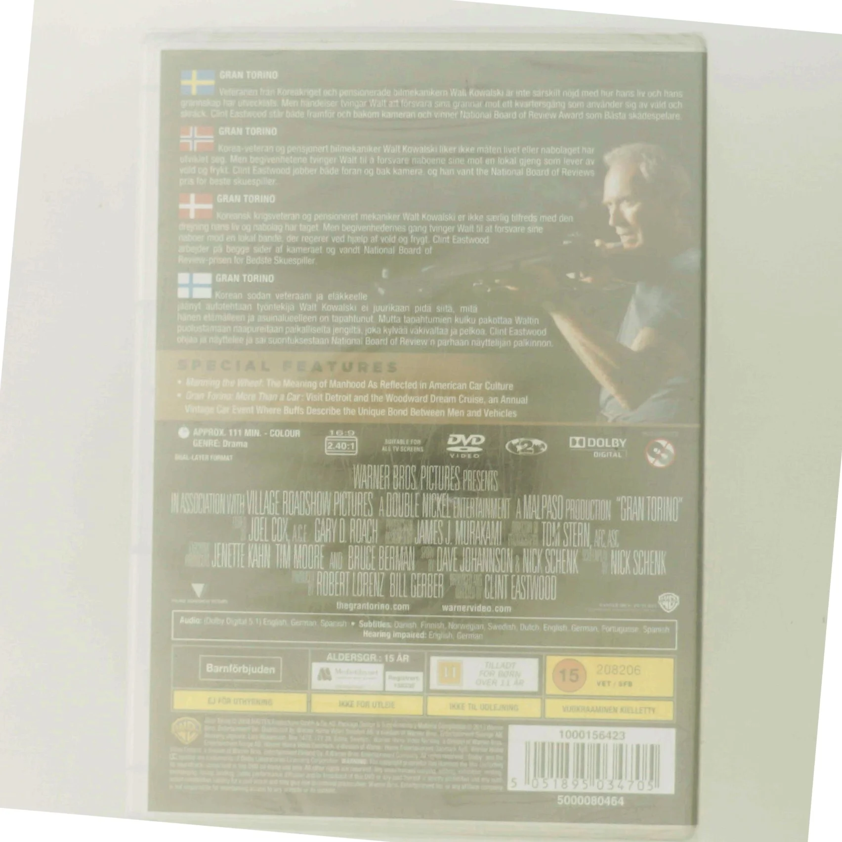 Gran Torino med Clint Eastwood (DVD)