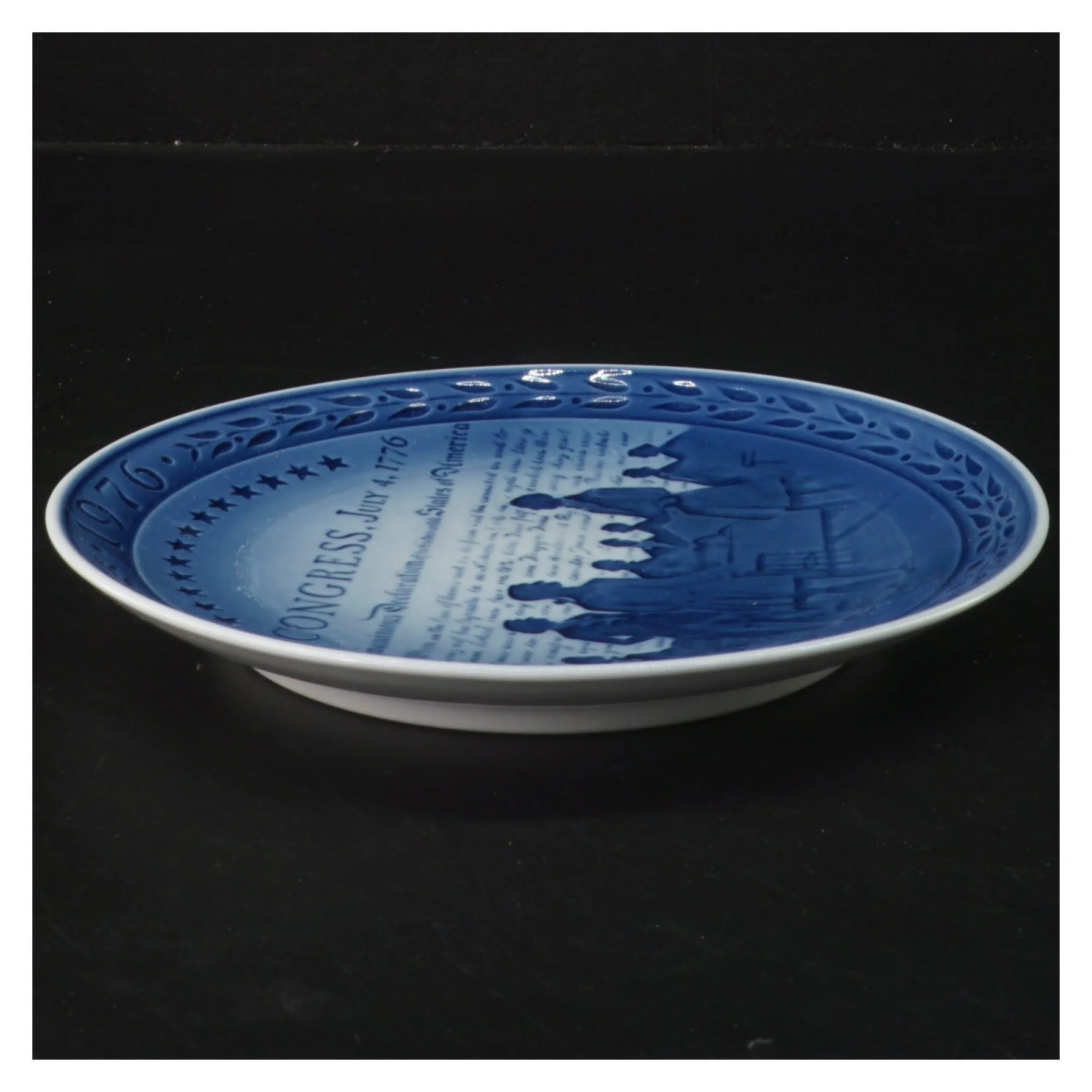 Commemorative tallerken 1776-1976 fra Royal Collection (str. Ø 18,5 cm)