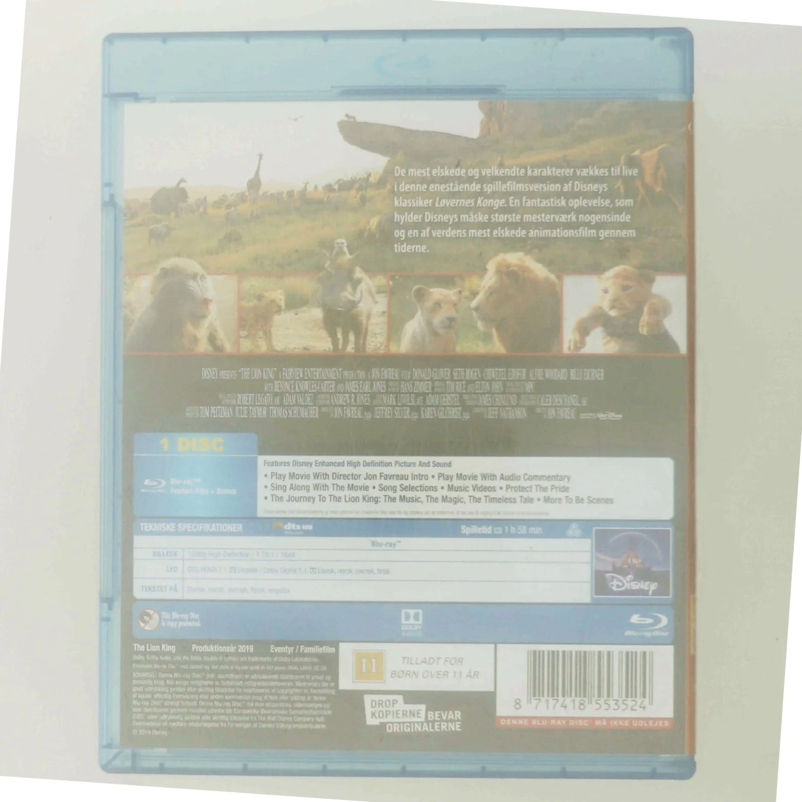 Løvernes Konge (The Lion King) - Live Action med Donald Glover (DVD)