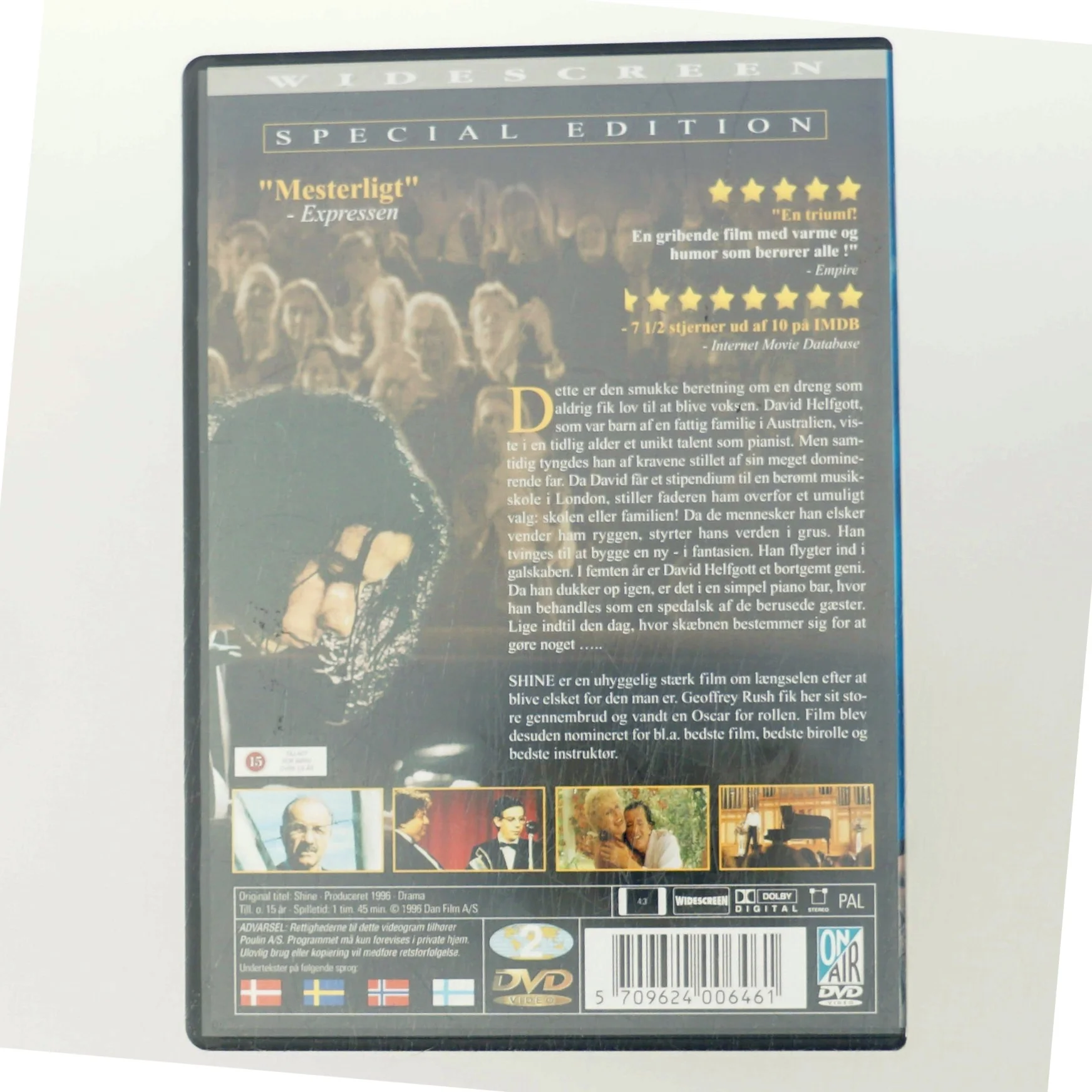 Shine (On-air) med Geoffrey Rush (DVD)