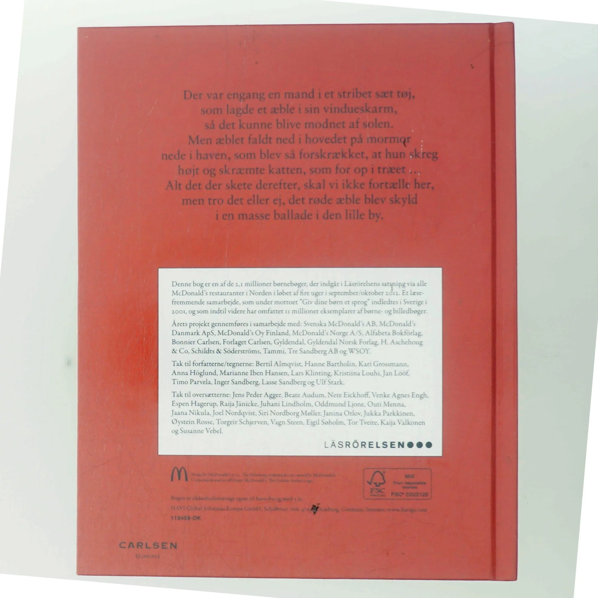 Historien om det røde æble af Jan Lööf (Bog)