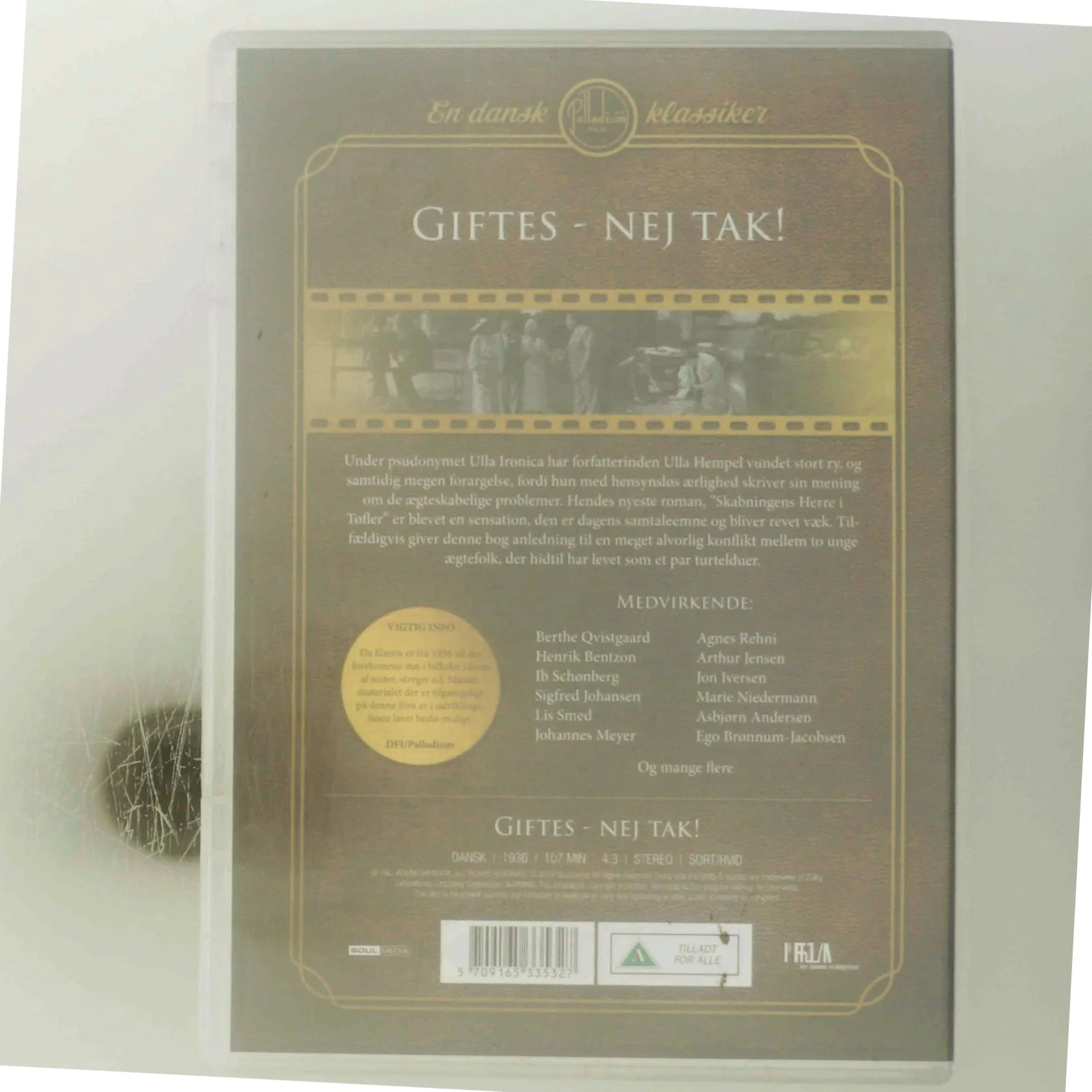 Giftes = Nej Tak med Berthe Qvistgaard (DVD)