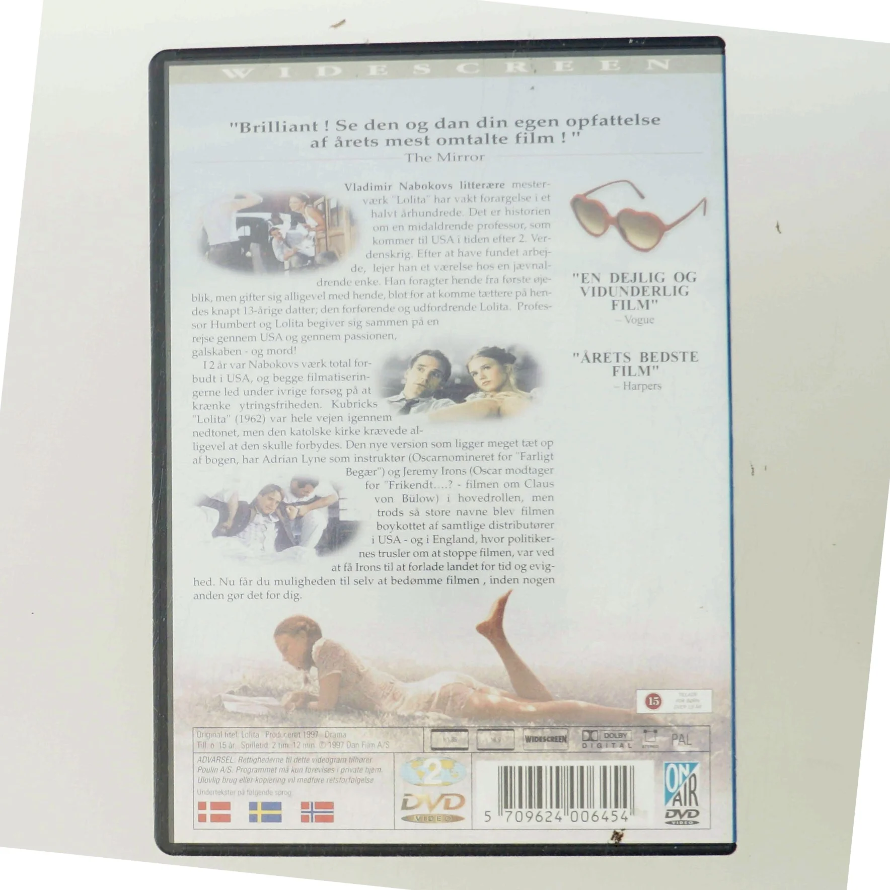 Lolita med Jeremy Irons (DVD)