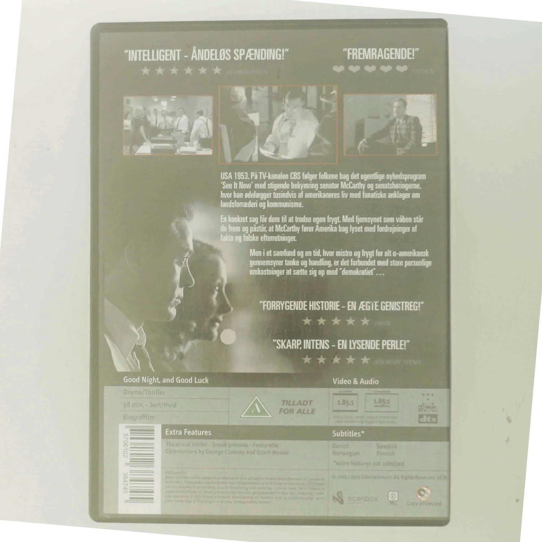 Goodnight and Good Luck med David Strathairn (DVD)