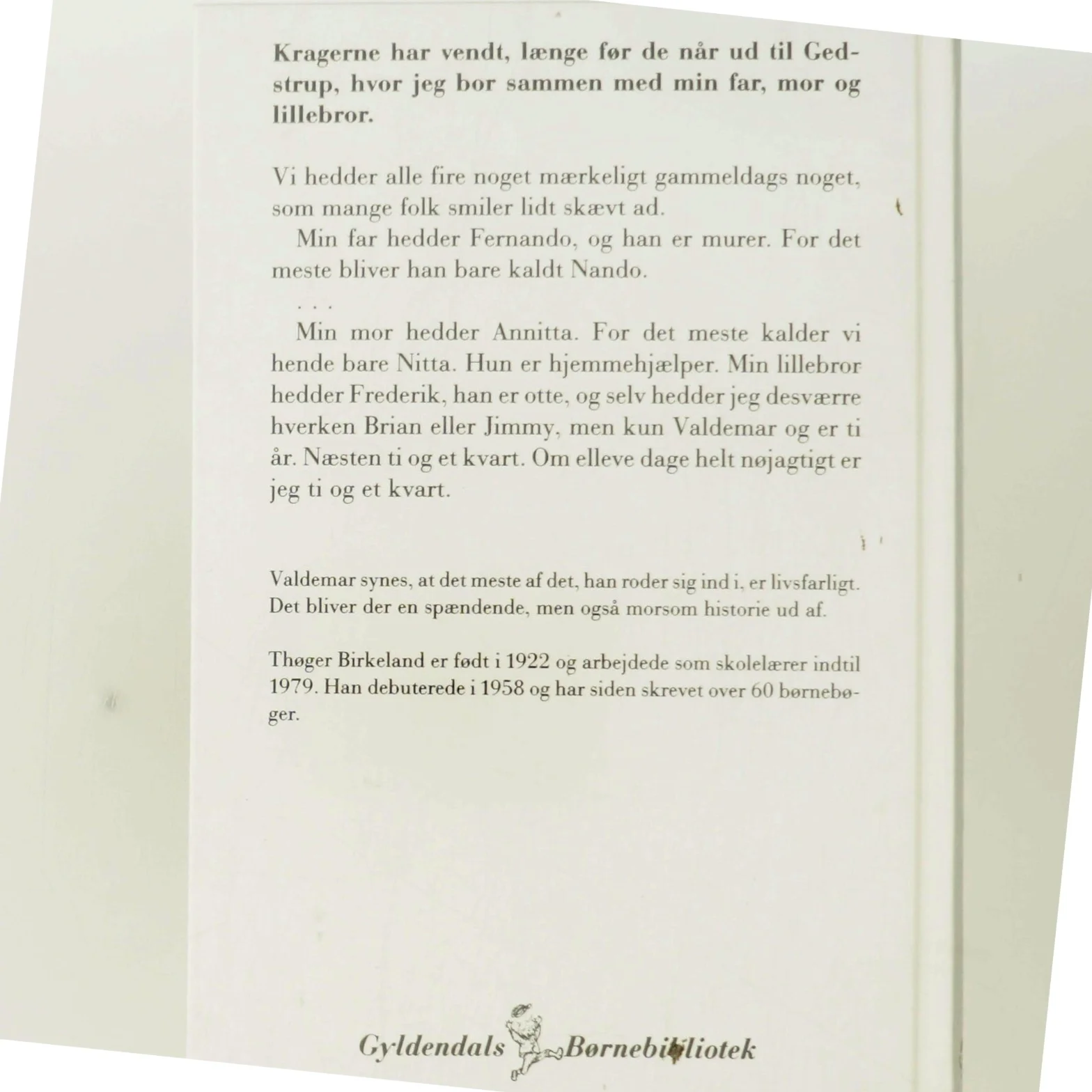 Valdemar Livsfare af Thøger Birkeland (Bog)