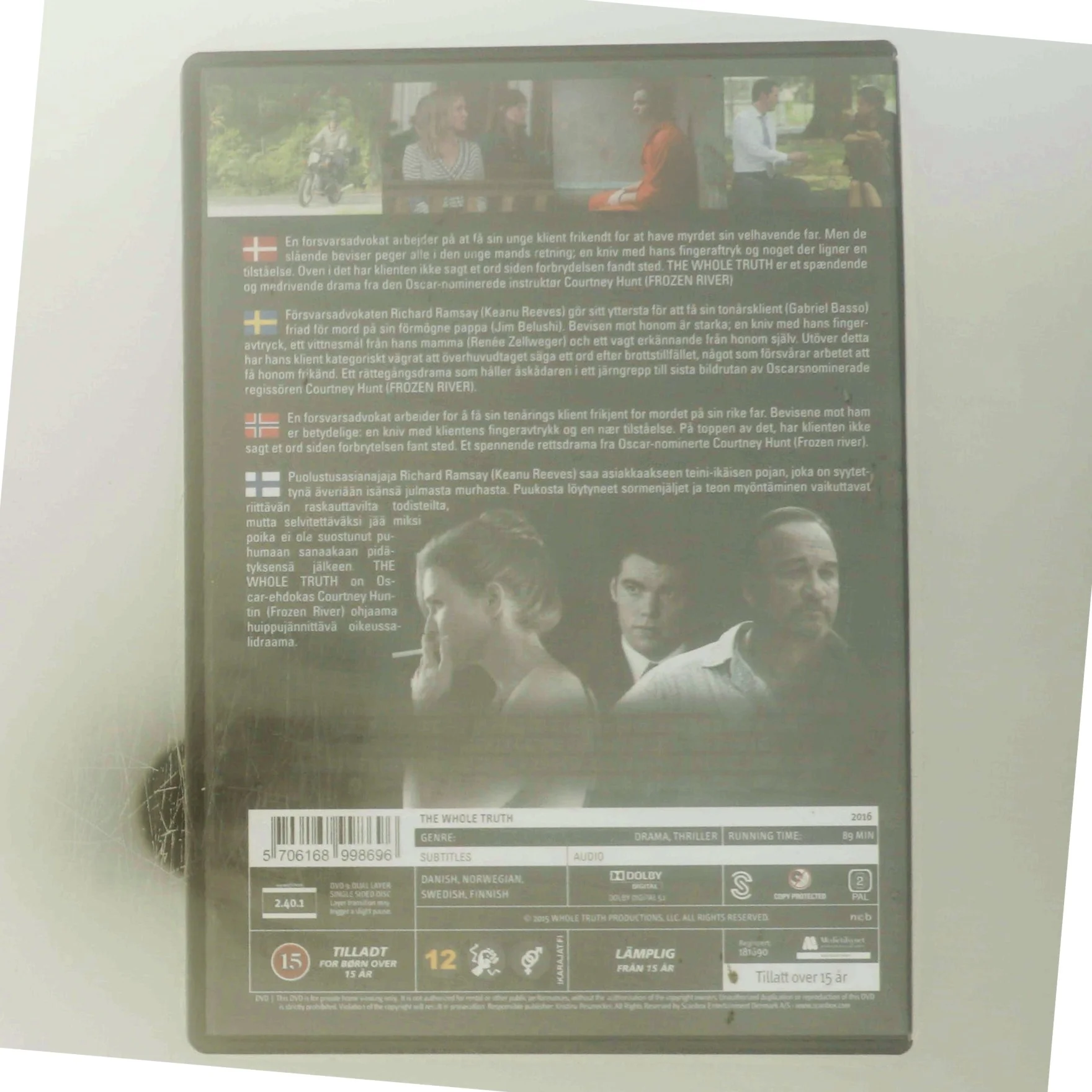 The Whole Truth med Keanu Reeves (DVD)