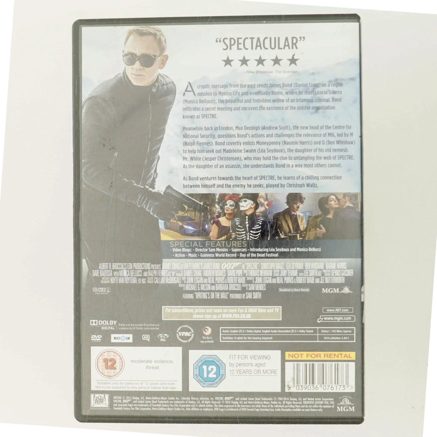 Spectre med Daniel Craig (DVD)