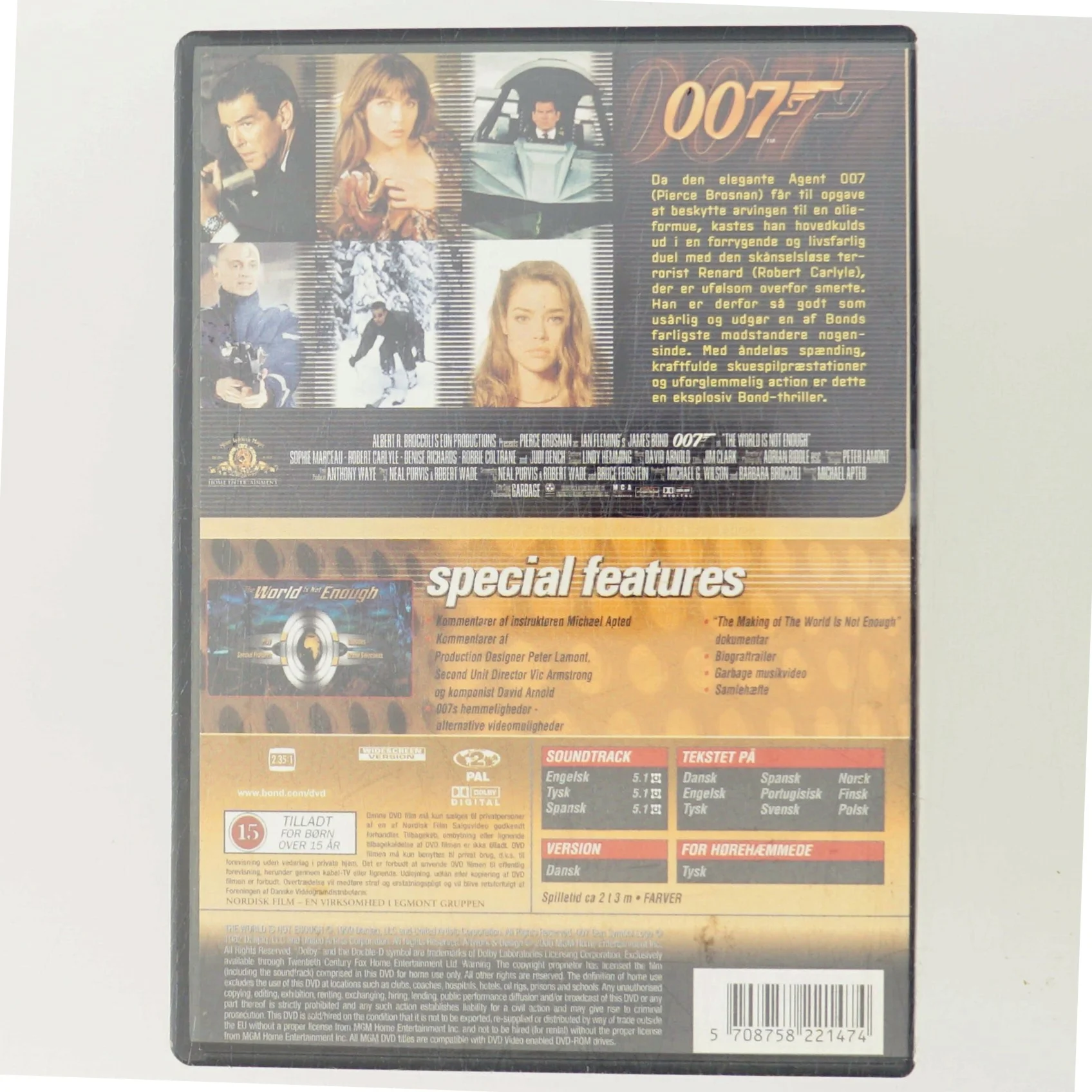 The World Is Not Enough med Pierce Brosnan (DVD)