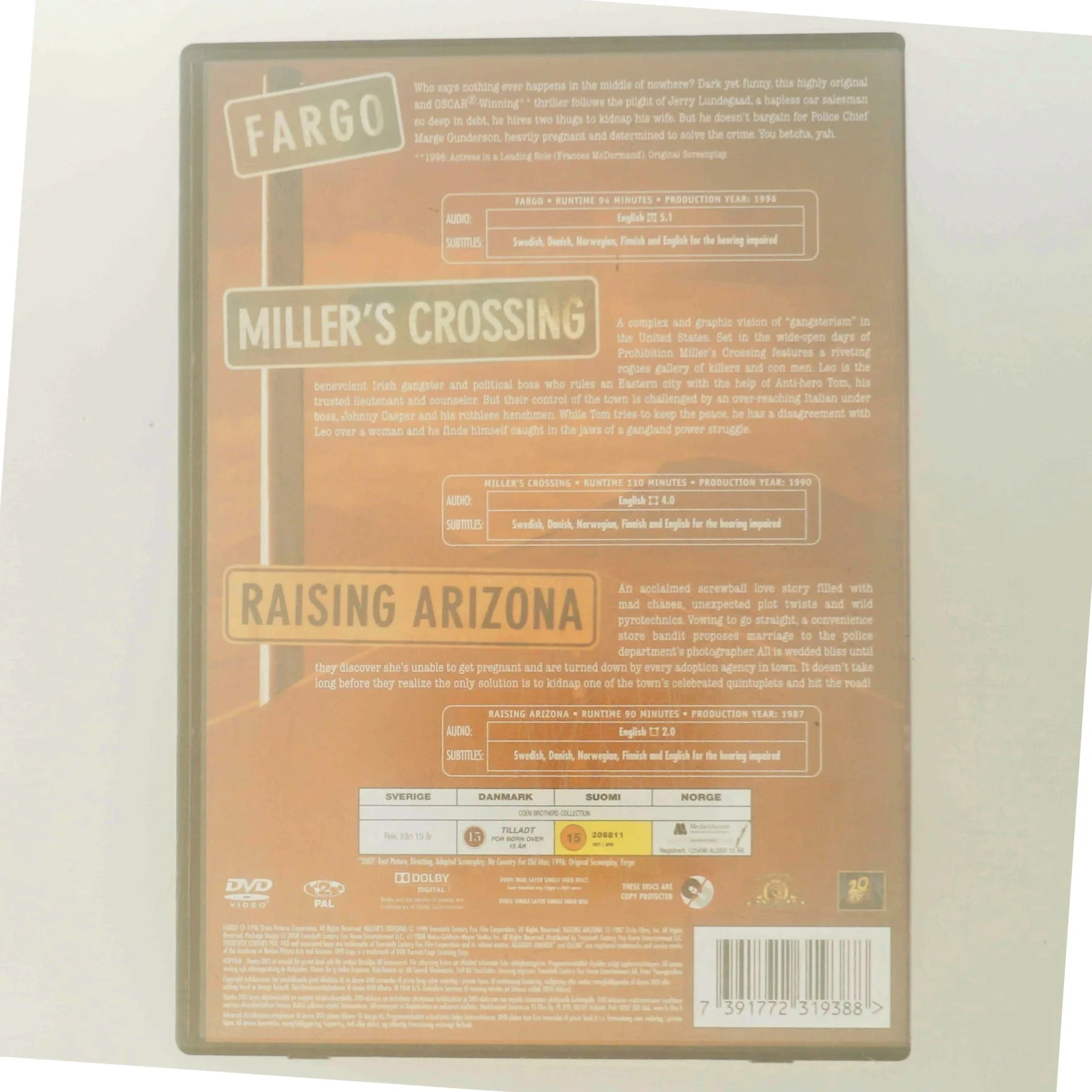 Coen Brother Box med Frances McDormand (DVD)