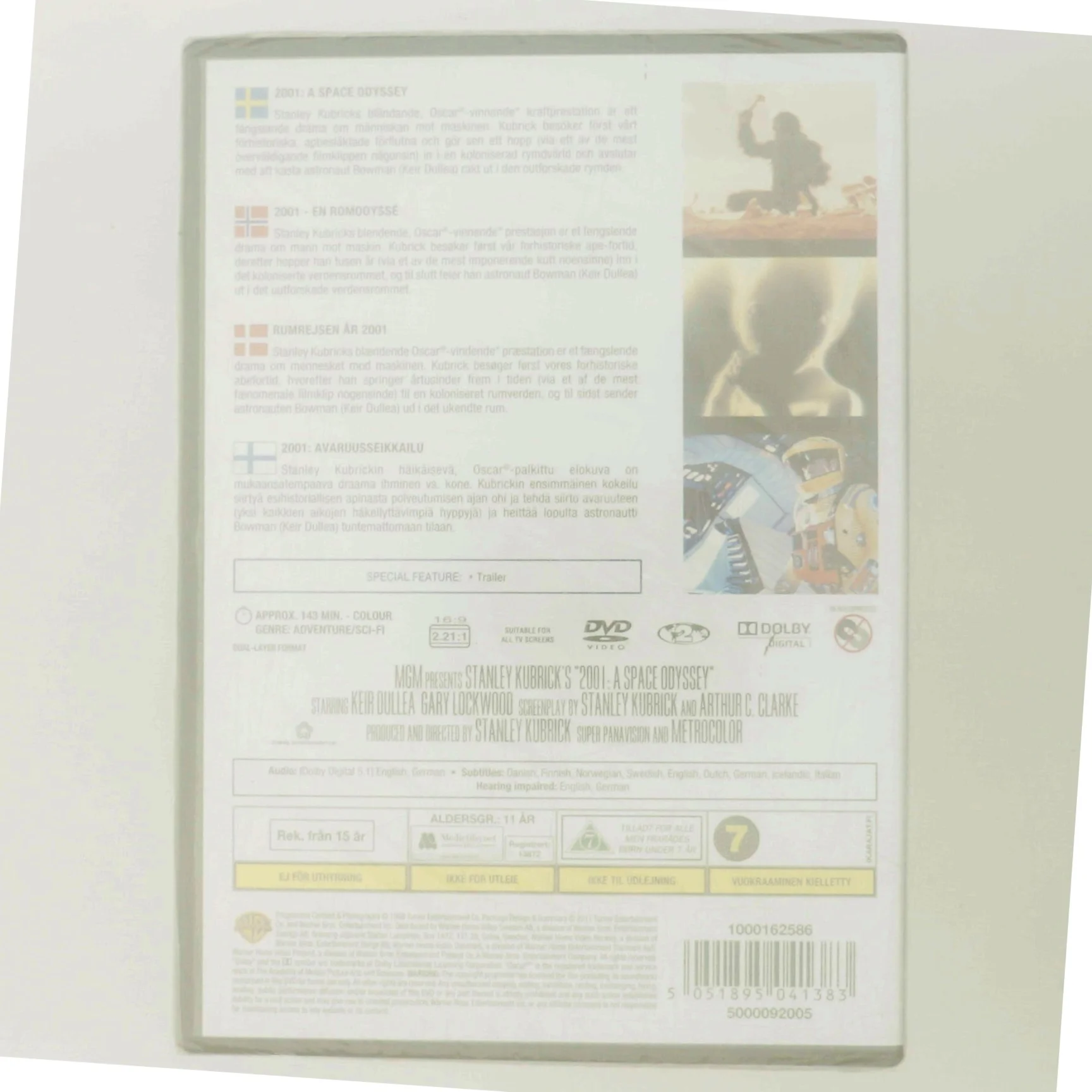 2001: A Space Odyssey                                        <span class="label label-blank pull-right" style="margin-right: 3px;">Standard edition</span> med Keir Dullea (DVD)
