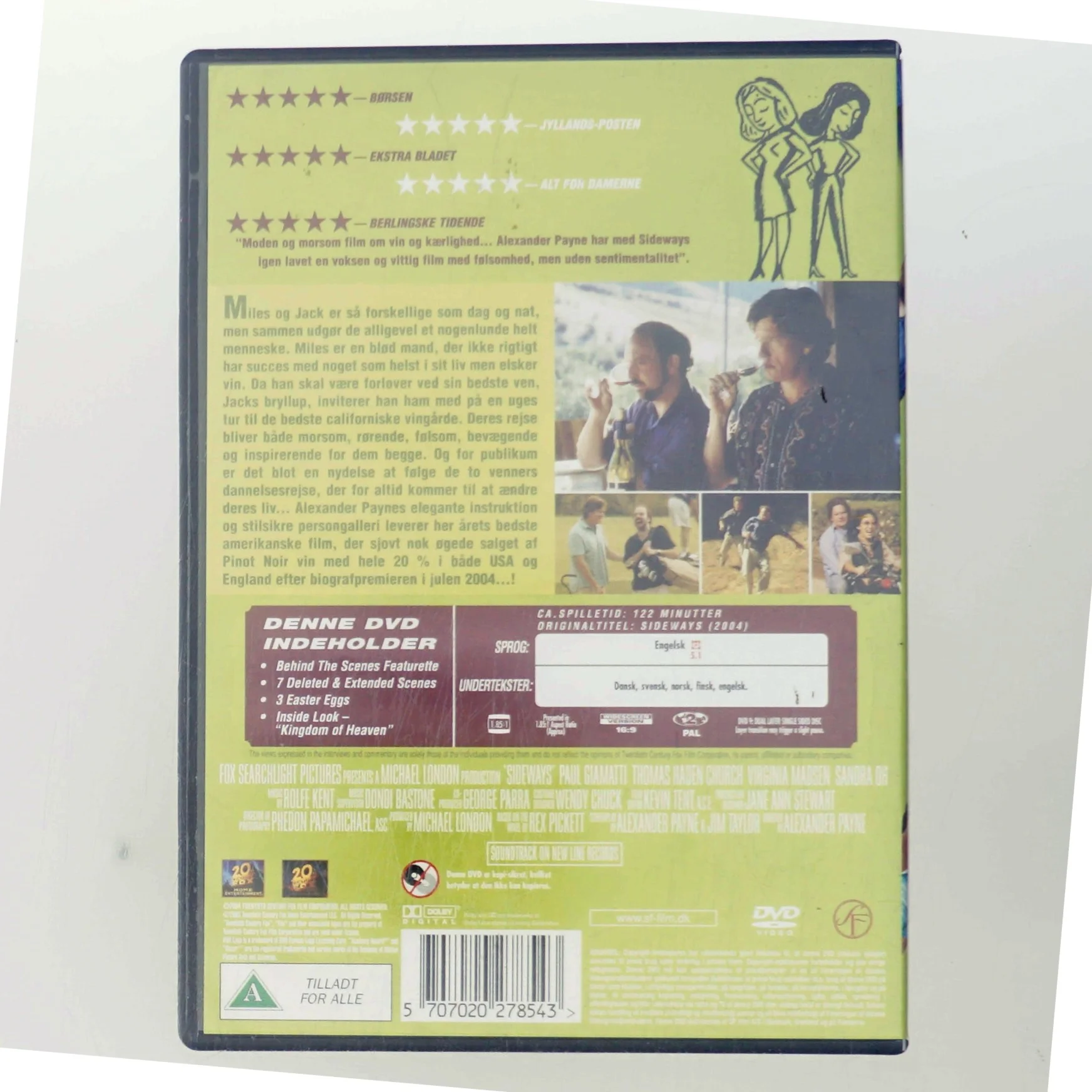 Sideways med Paul Giamatti (DVD)