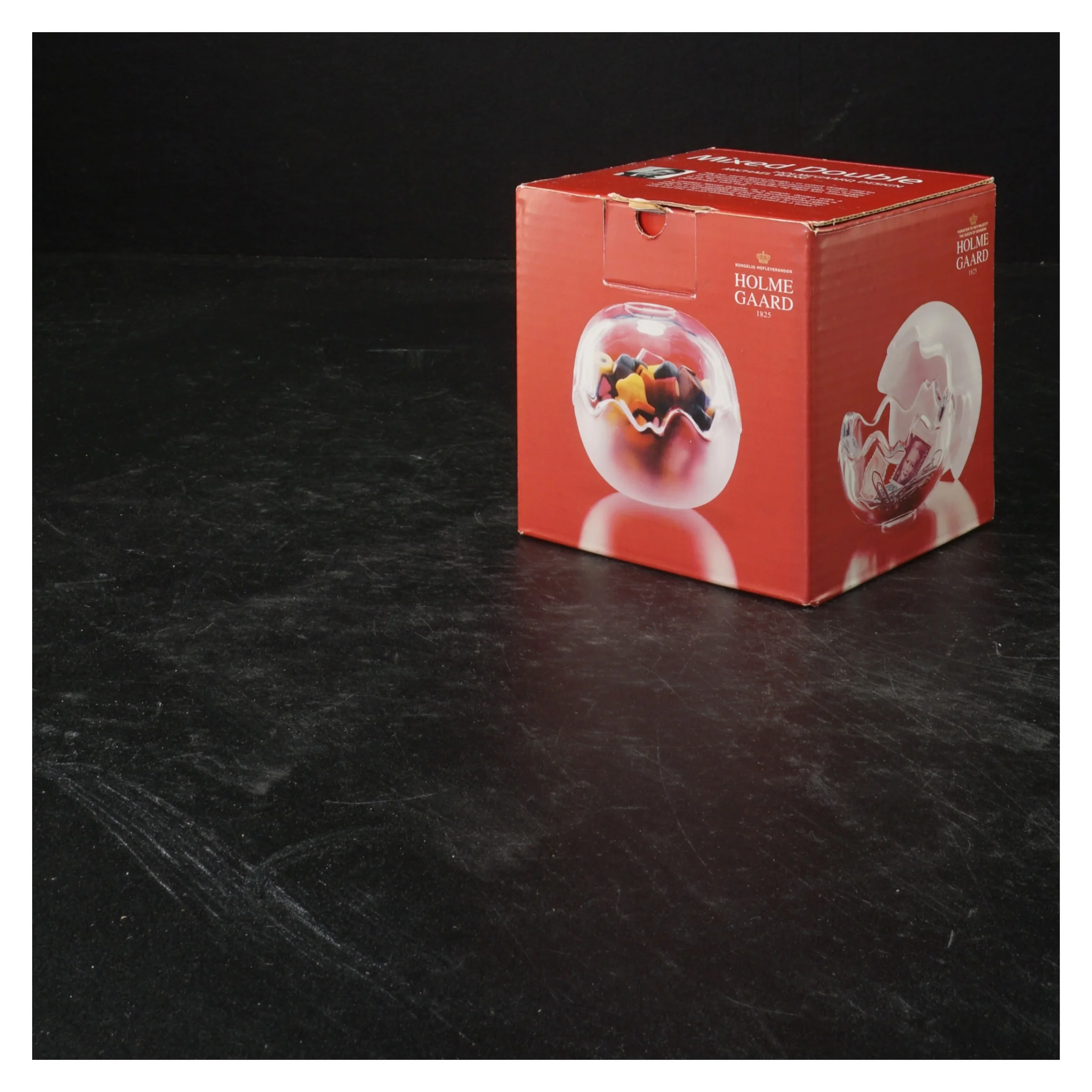 Konfektskål fra Holmegaard (str. 8 x 7 cm)