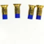 Blå og guld farvede lysestager/vaser (str. 6 x 4 cm)
