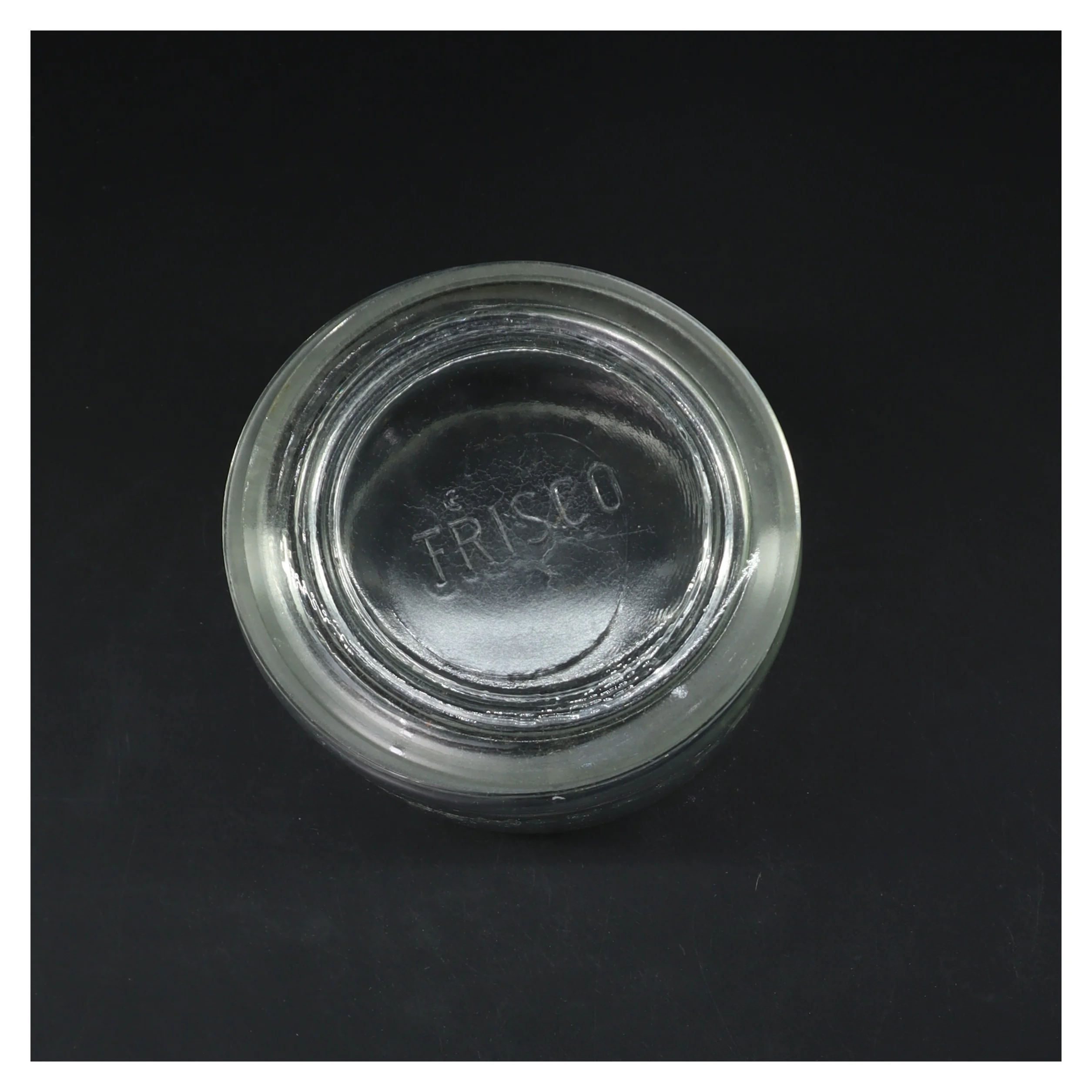 Glaskrukke med låg fra Holmegaard (str. Ø 12 cm højde 13 cm)