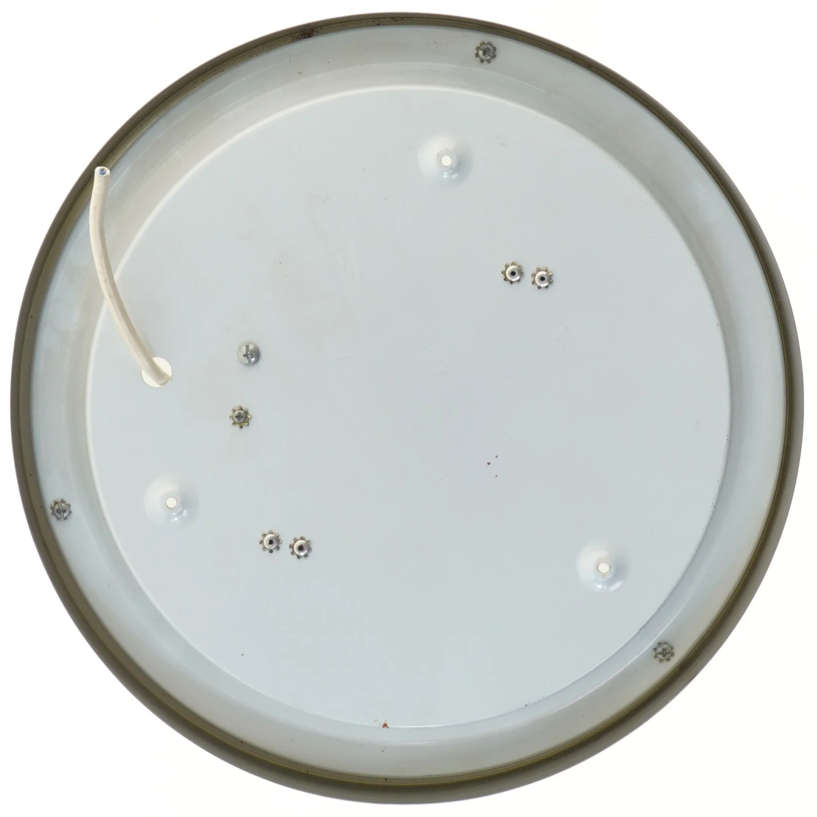 Rund loftlampe med metalramme (str. Ø 31 cm)