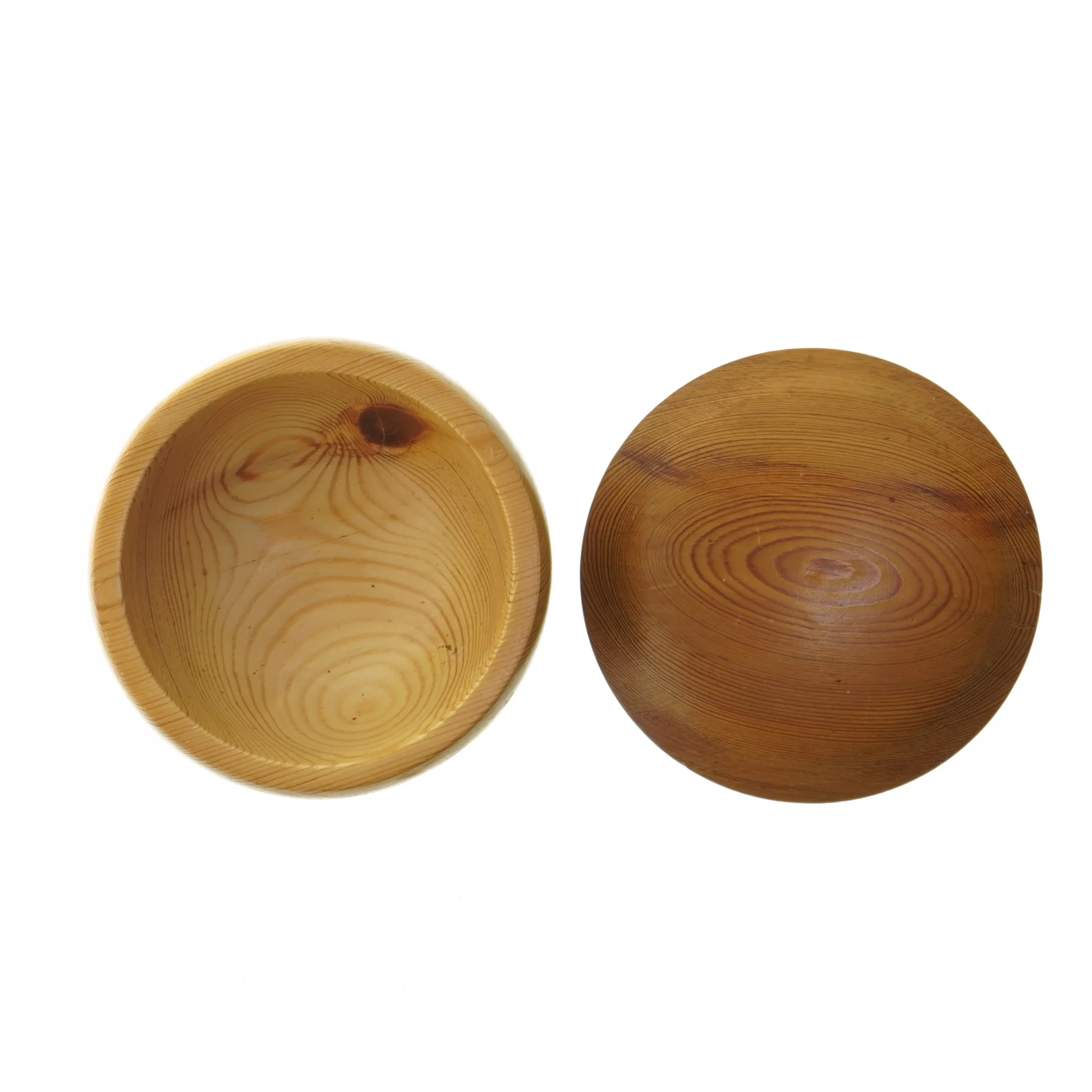 Træboks med låg (str. Ø 11 cm højde 8 cm)