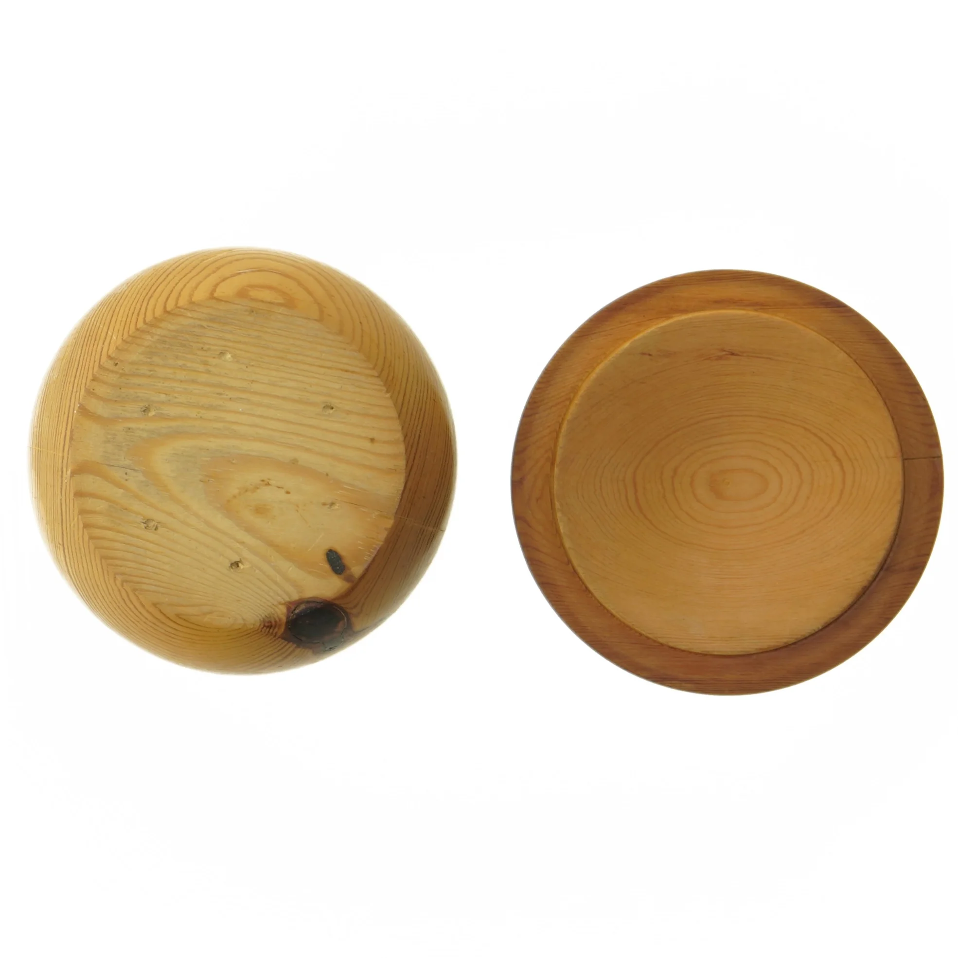 Træboks med låg (str. Ø 11 cm højde 8 cm)