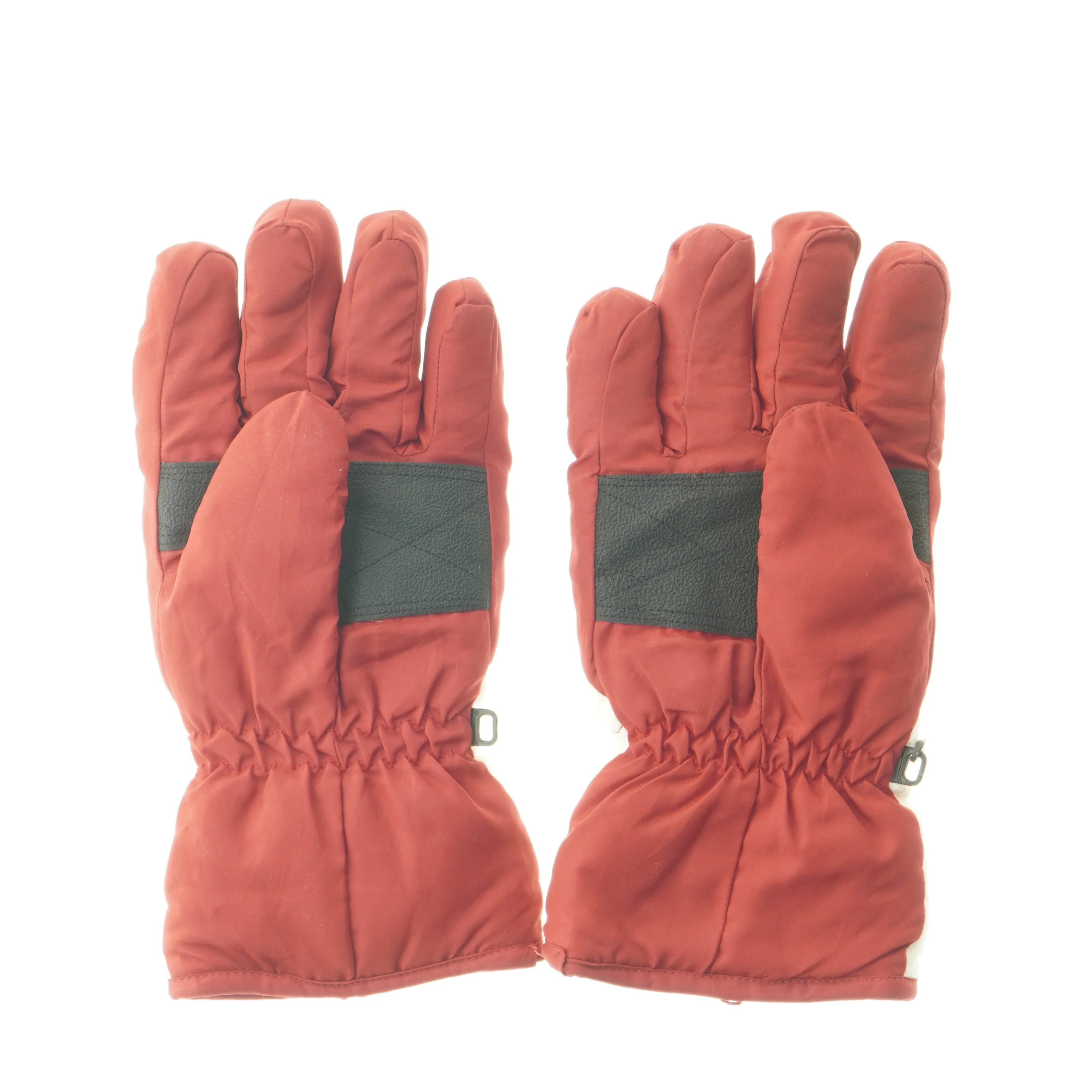 Vinterhandsker i rød og hvid (str. 28x12 (strl. M) cm)