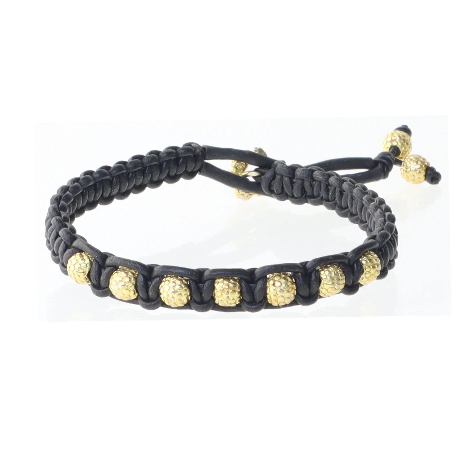 Armbånd med guldperler (str. Ø 6 cm)