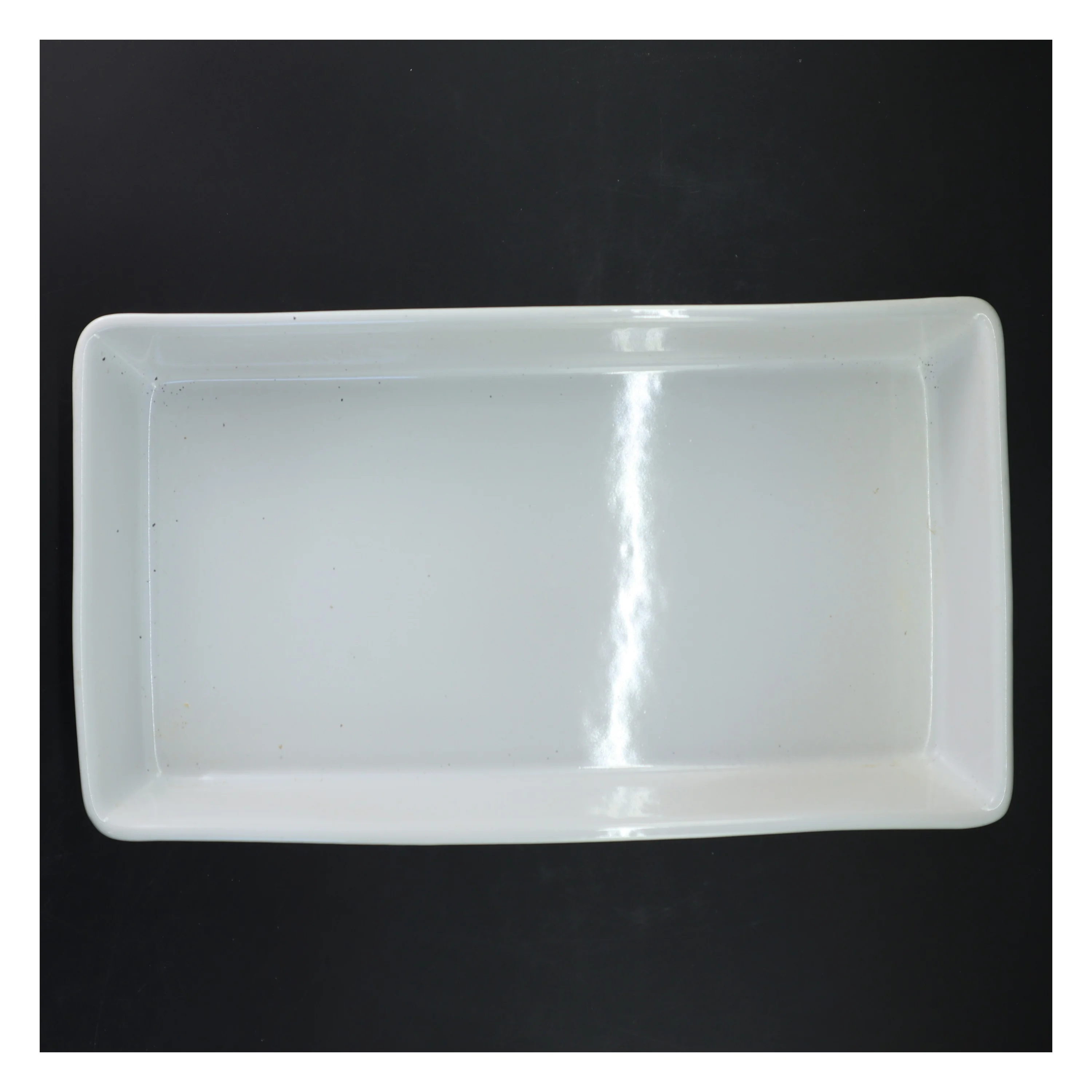 Hvid rektangulært fad fra d'eco (str. 39,5x19,5 cm)