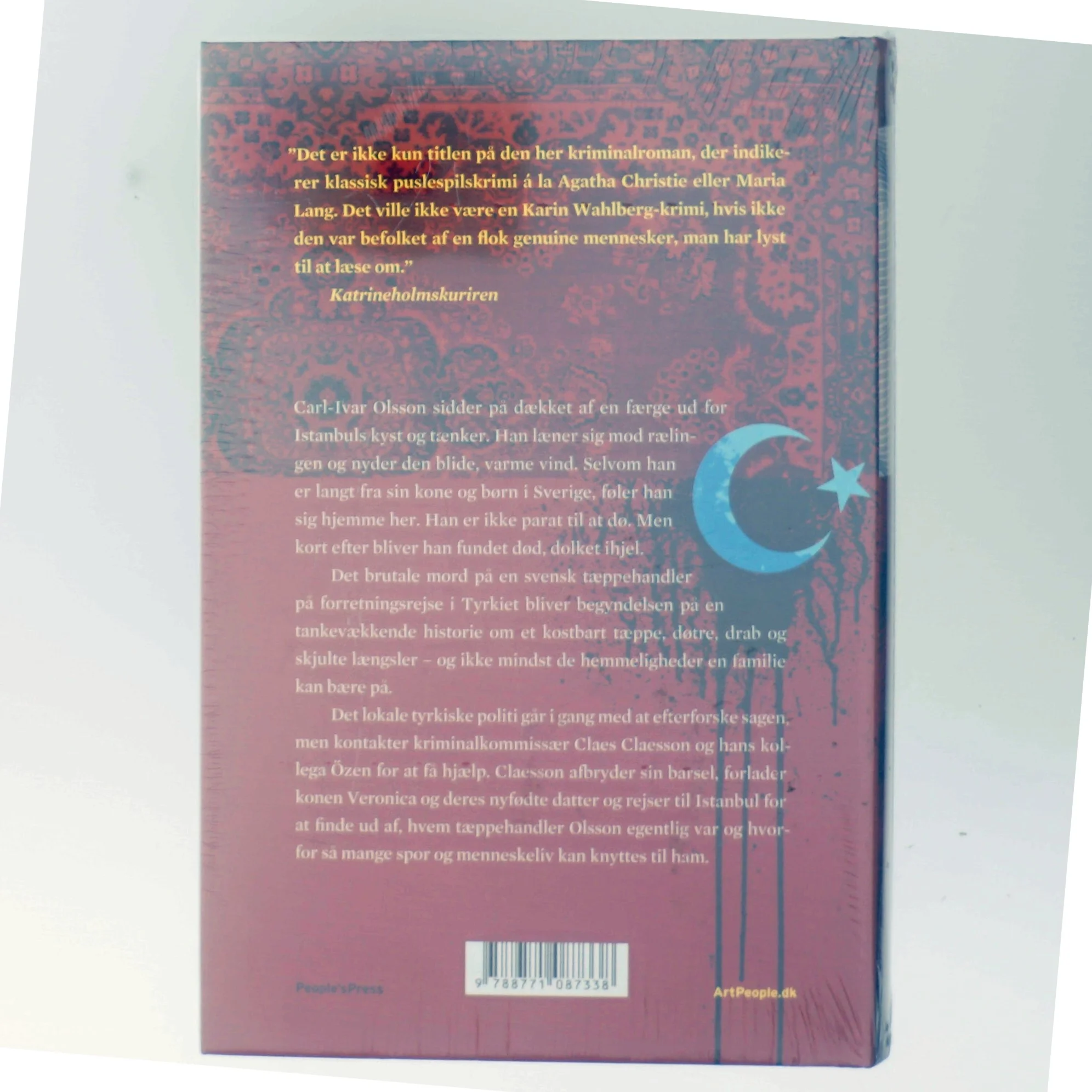 Tæppehandlerens død : kriminalroman af Karin Wahlberg (Bog)