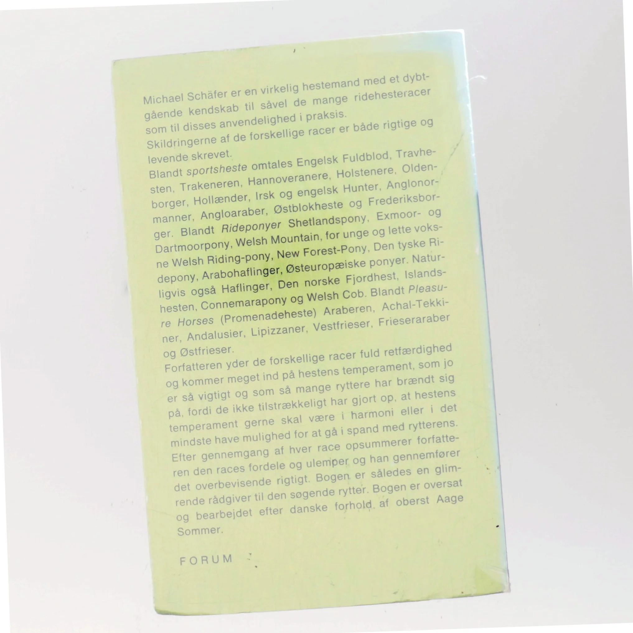 Berømte heste- og ponyracer af Michael Schäfer (Bog)