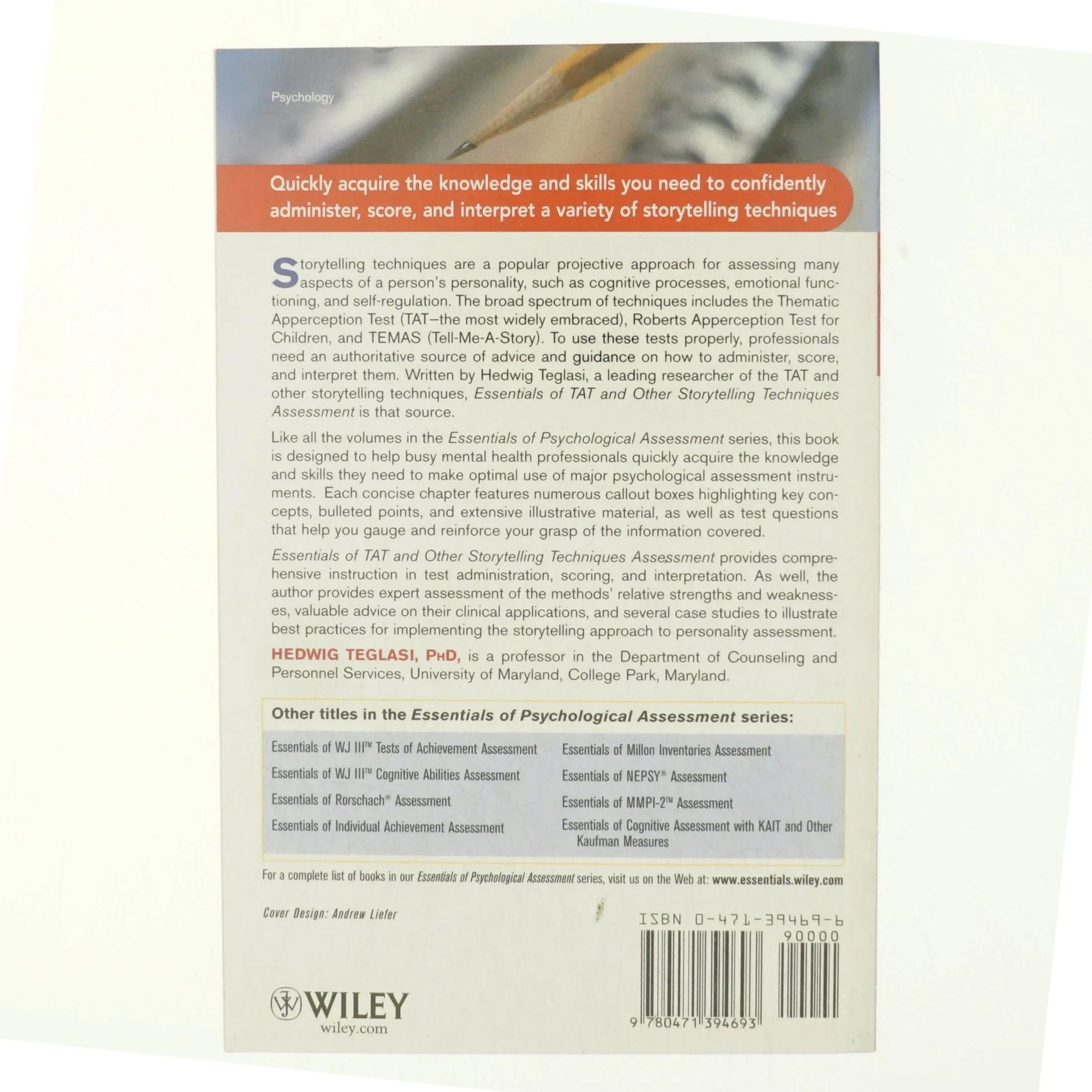 Essentials of TAT and other storytelling techniques assessment (Bog)