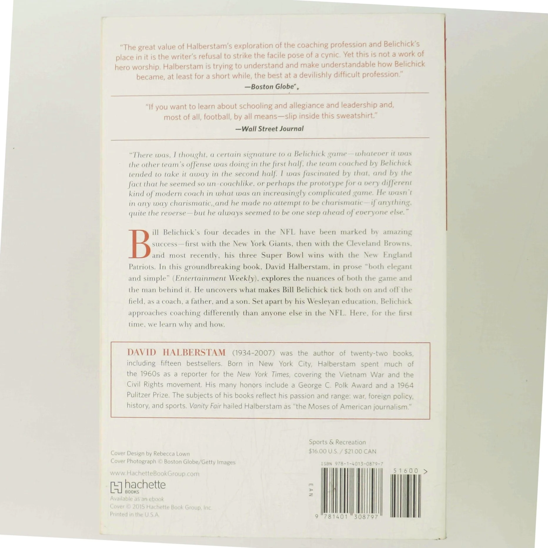 The Education of a Coach af David Halberstam (Bog) Bill Belicheck biografi