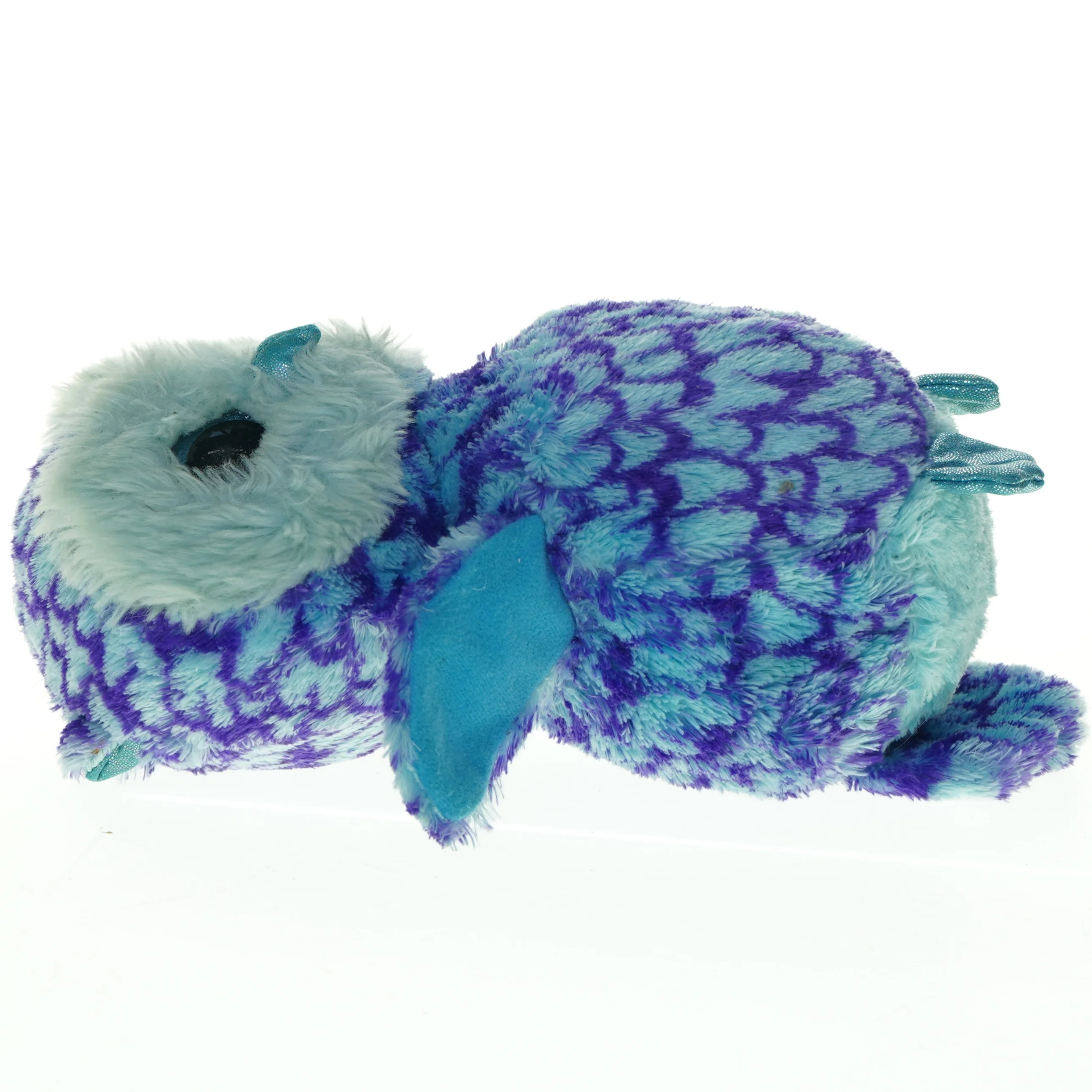 Ty Blå og lilla tøjdyr ugle (str. 26 x 13 cm)