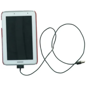 Samsung tablet med oplader  (str. 19 x 12 cm)