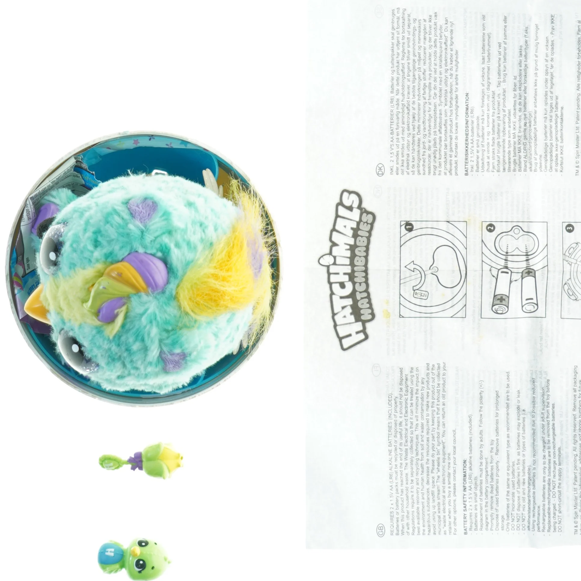 Interaktivt Hatchimals legetøj med tilbehør fra Hatchimals (str. 15 cm)