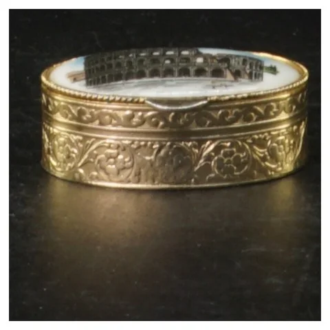 Pille æske med Rom motiv (str. 5 cm)