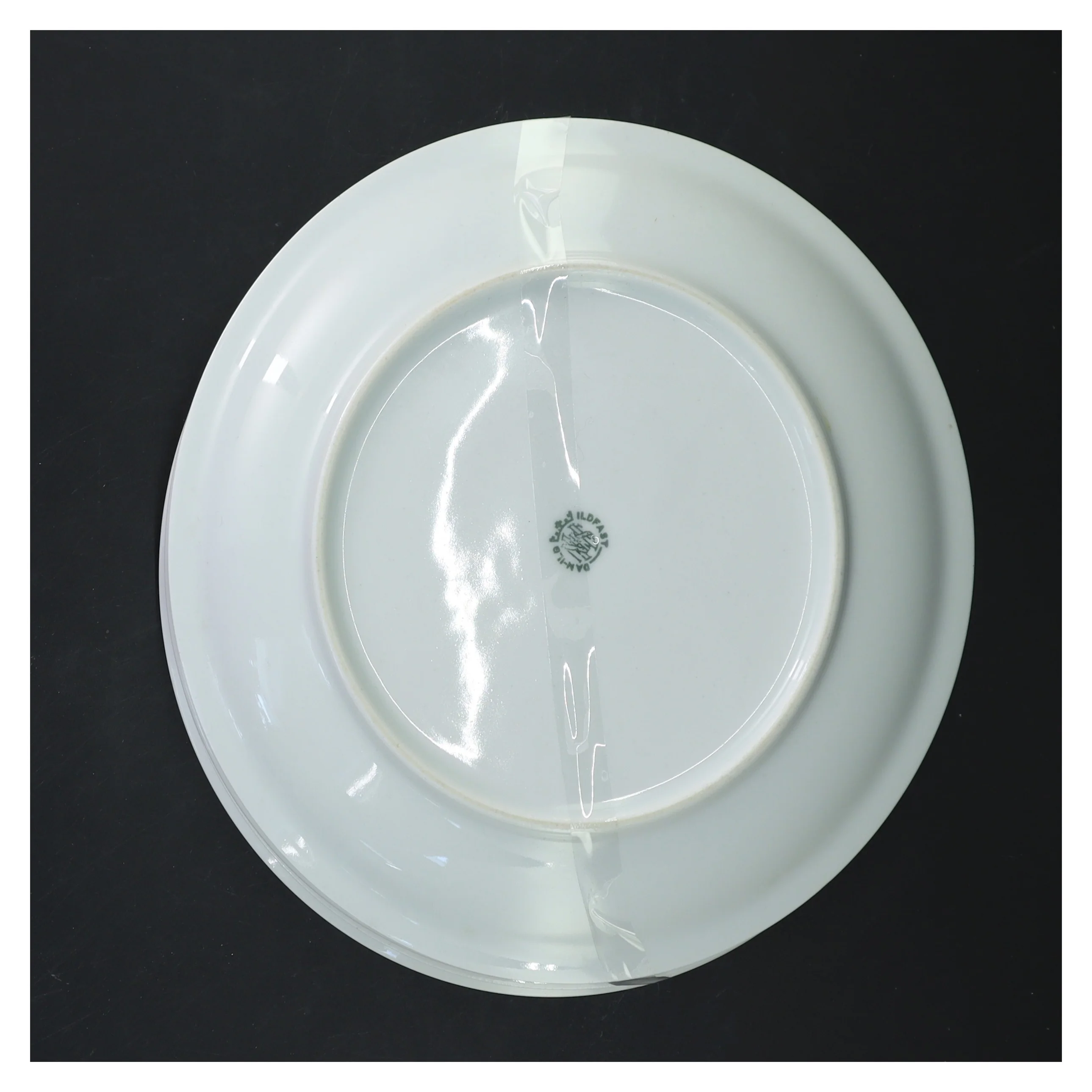 Blå dråbe fra lyngby porcelæn Sæt af 4 middagstallerkener (str. 4 styk, ø 21 cm)