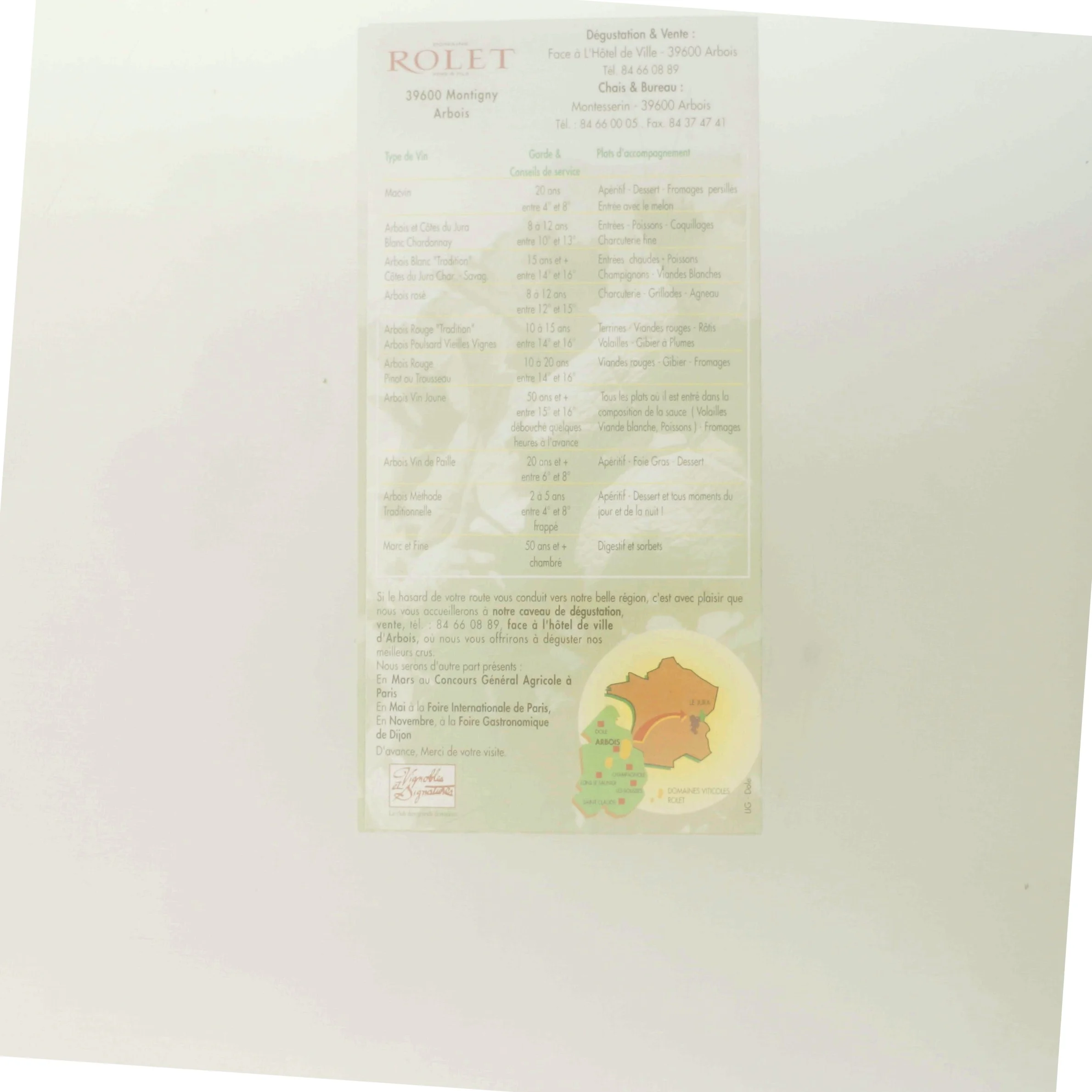 Tarif Printemps 1996 (Bog)