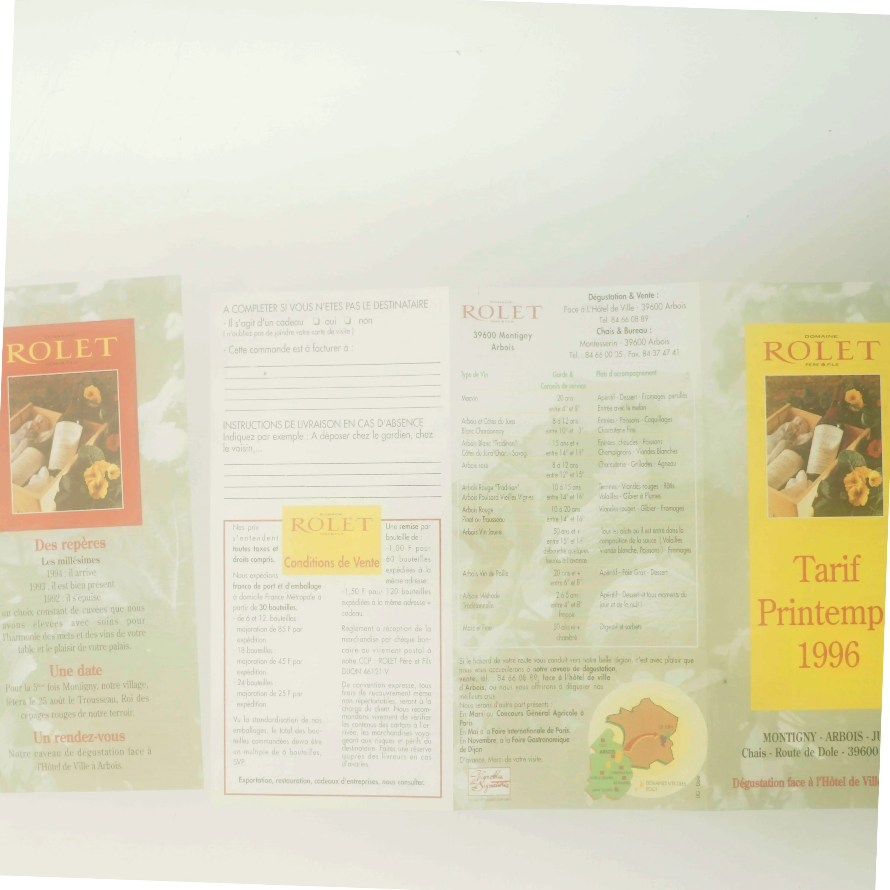 Tarif Printemps 1996 (Bog)