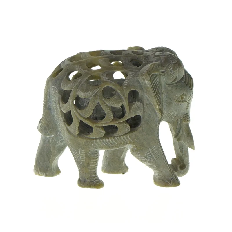 Lille fertilitets elefant fra Varanasi Indien (str. LBH: 10x5x8 cm)