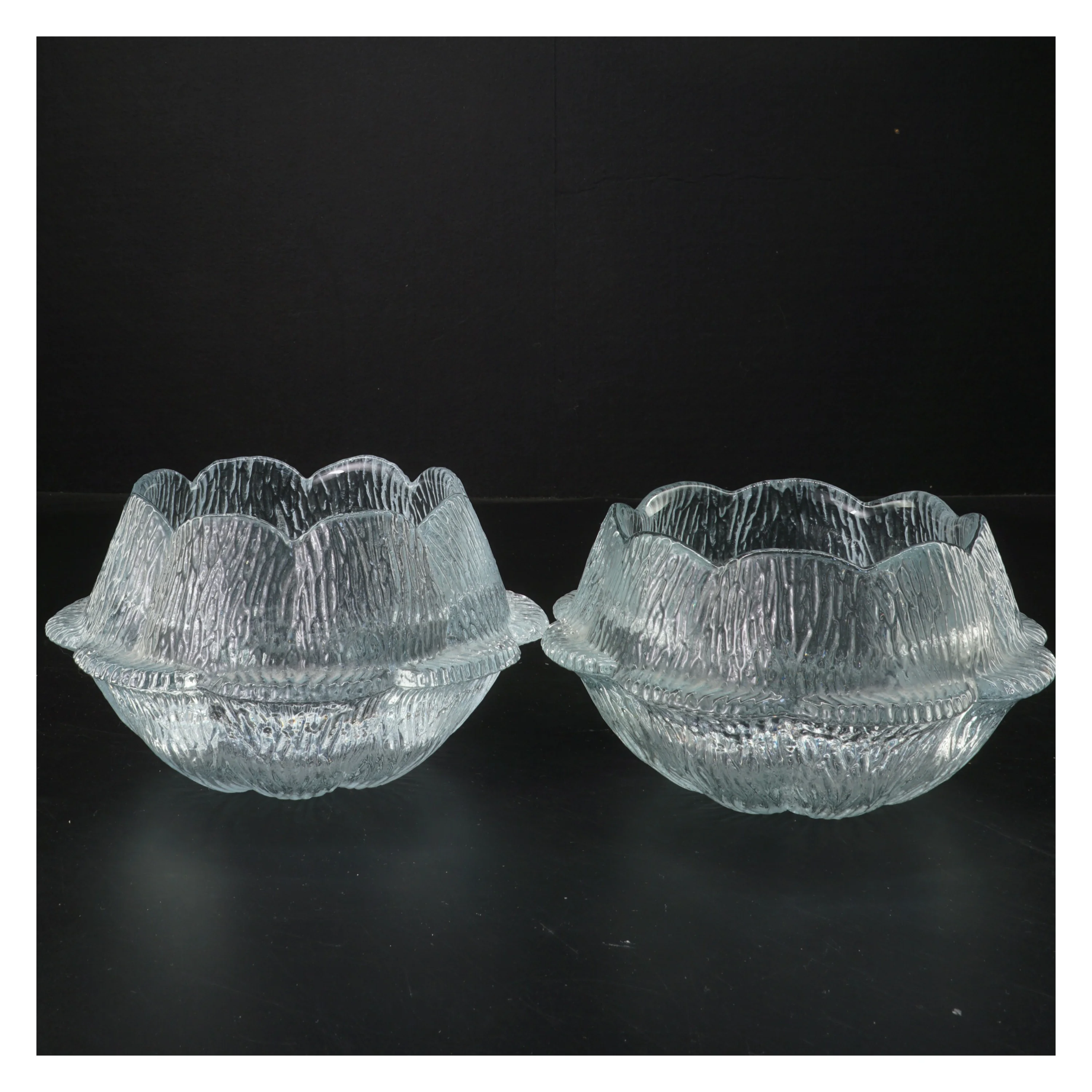 Holmegaard Åkande fyrfad stager 2 stk  12 cm i diameter  