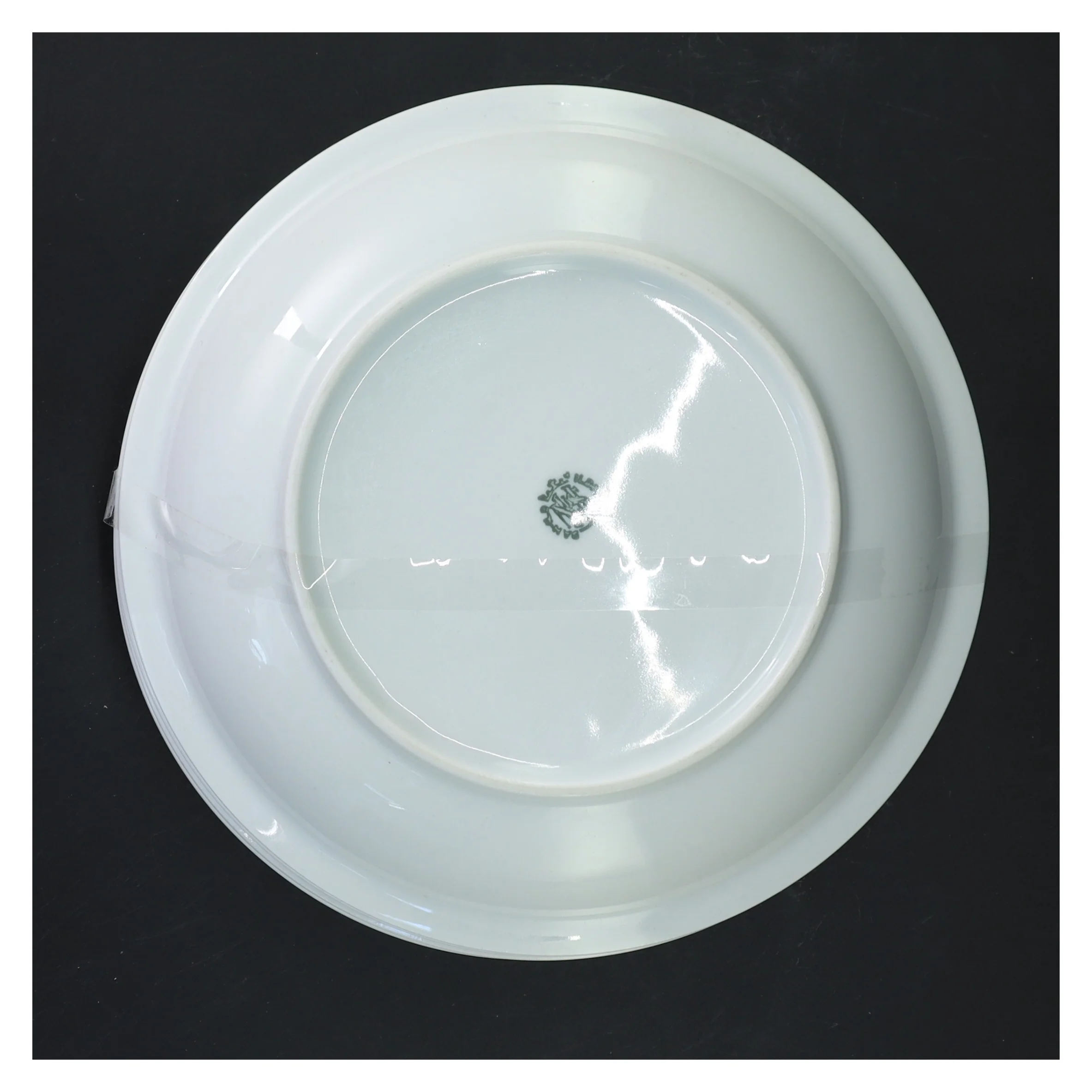 Blå dråbe fra lyngby poecelæn .Sæt med 5 dybe  tallerkener (str. 5 styk, ø 20,5 cm)