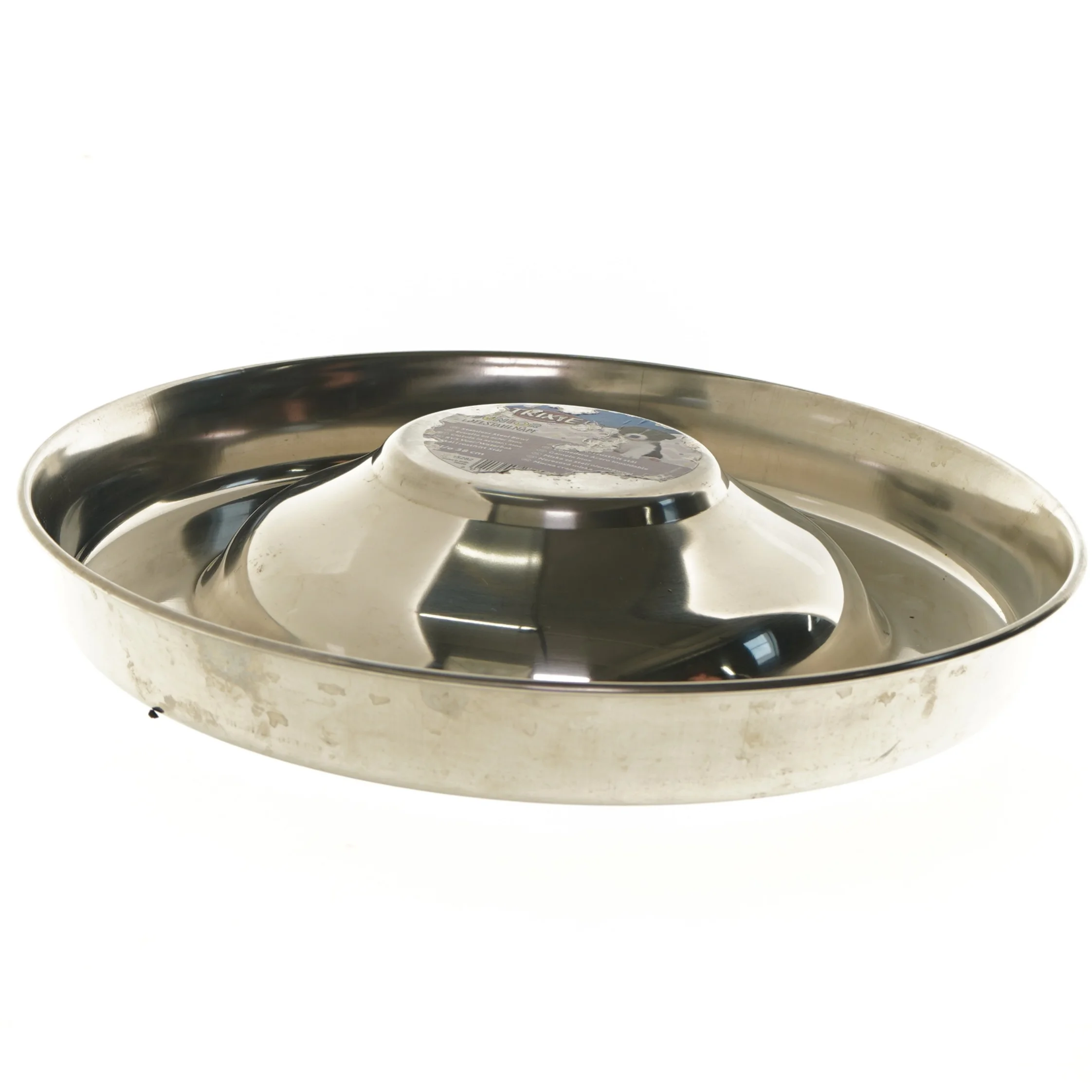 Nyt Trixie rustfri stålfad (str. Ø 40x6 cm)