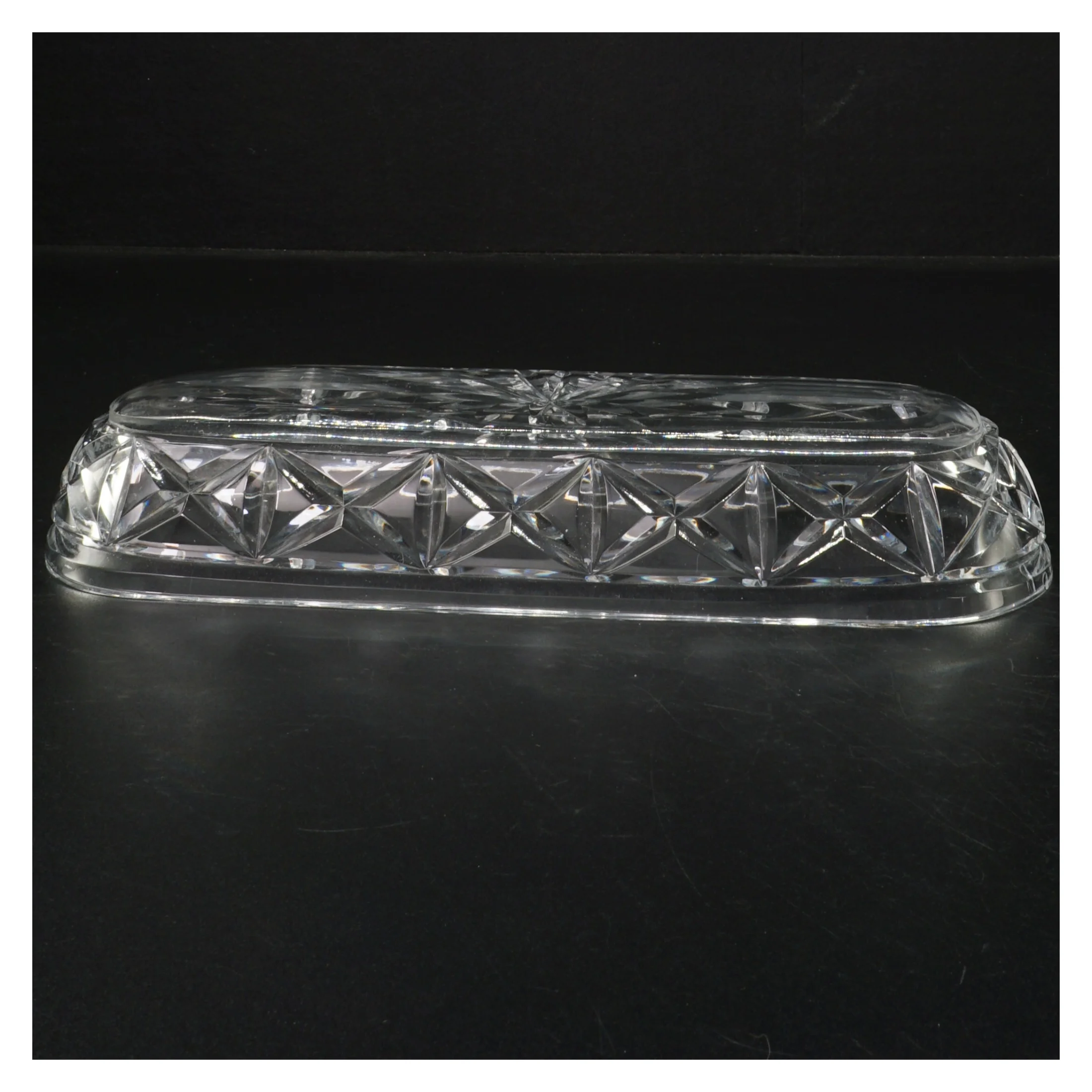 Glasskål   brugt på gamle toiletborde (str. 25 x 8 cm)