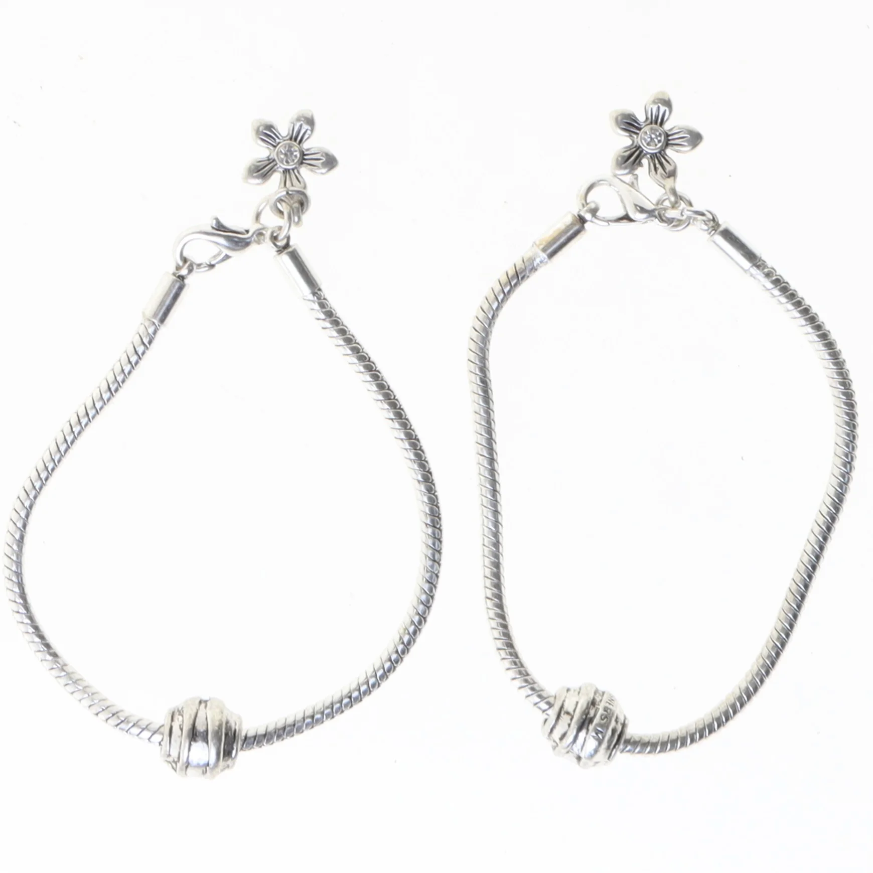 Sølv armbånd sæt (str. 2 stk 17,5 cm)