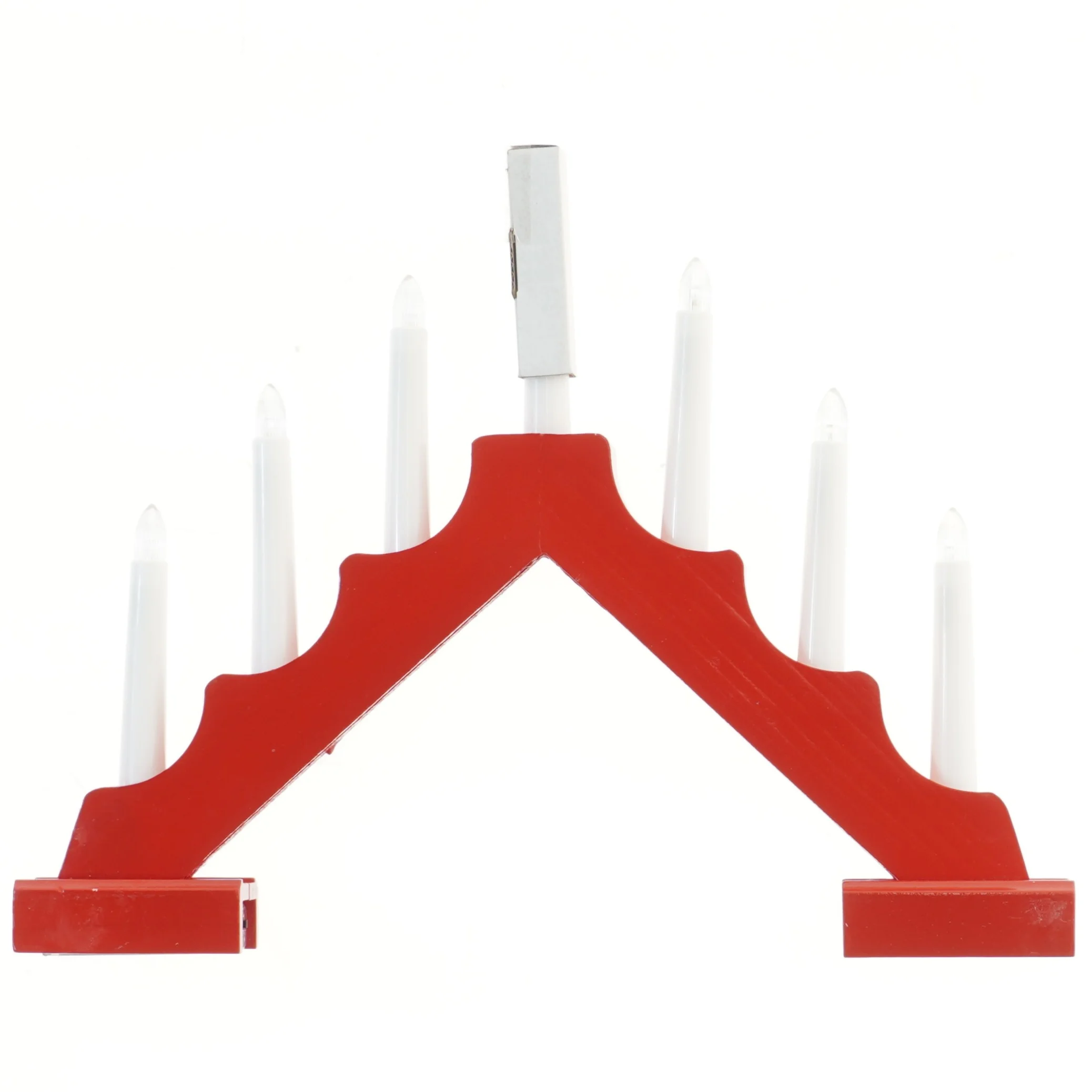 Træstage med 7 LED-lys fra Julefryd (str. 41,5 cm)