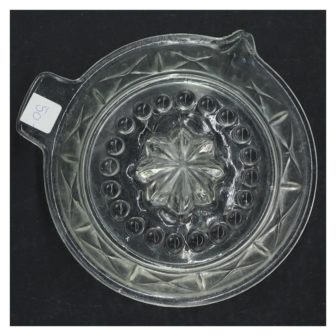 Gennemsigtig glas citruspresser