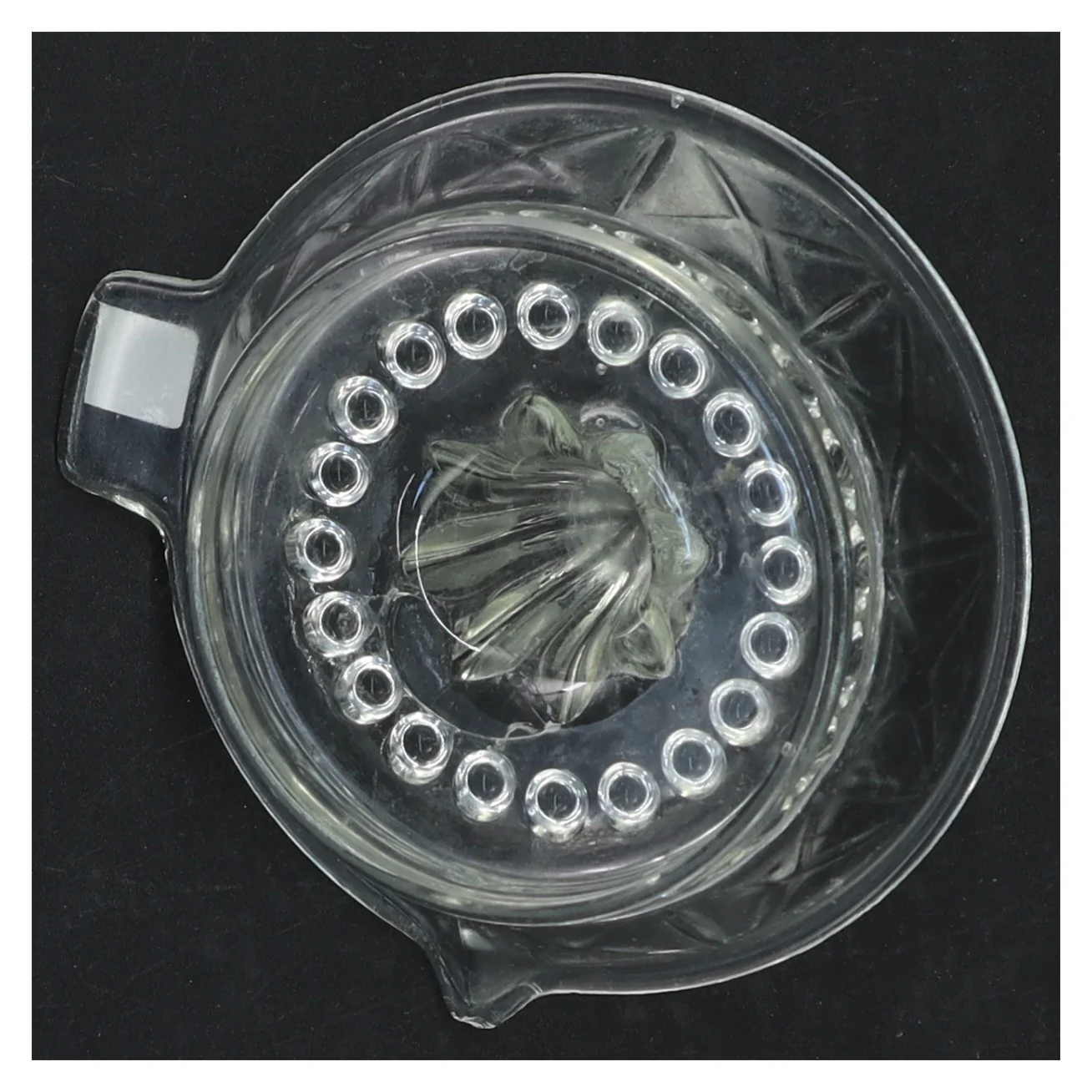 Gennemsigtig glas citruspresser